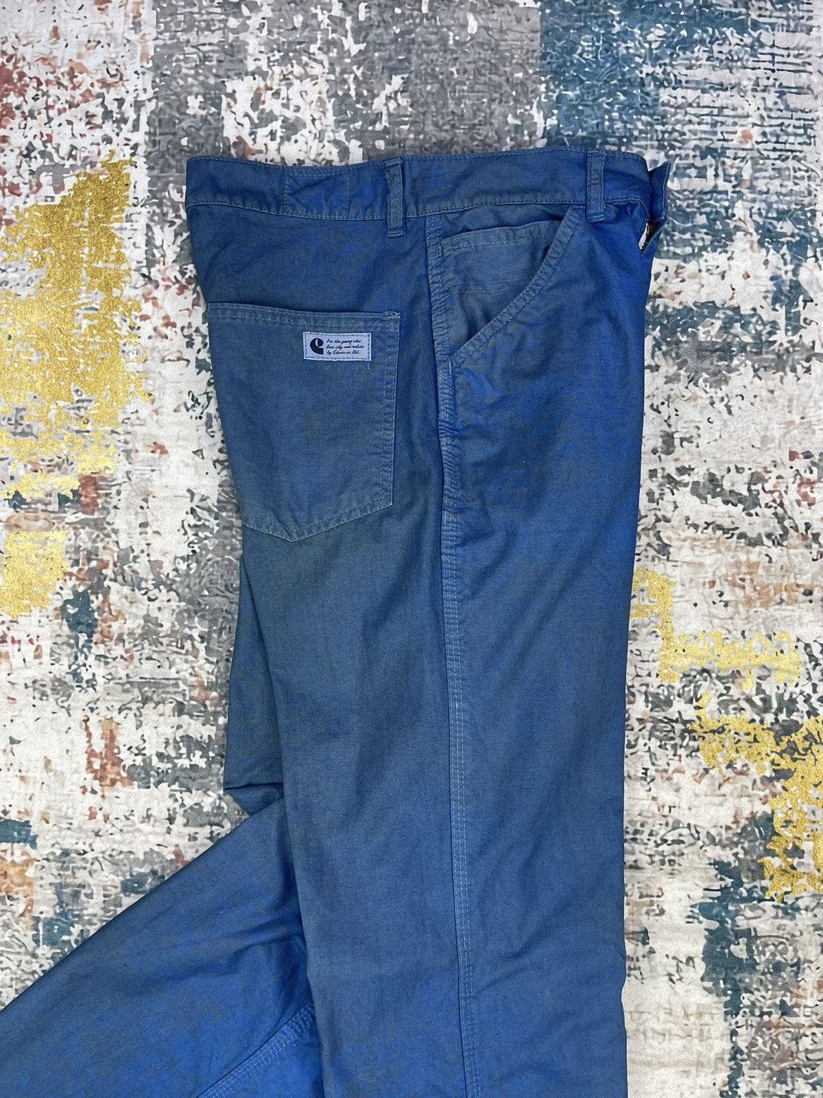 Edwin Vtg Distressed Dirt Edwin Blue Carpenter Pants Size US 28 / EU 44 - 14 Thumbnail