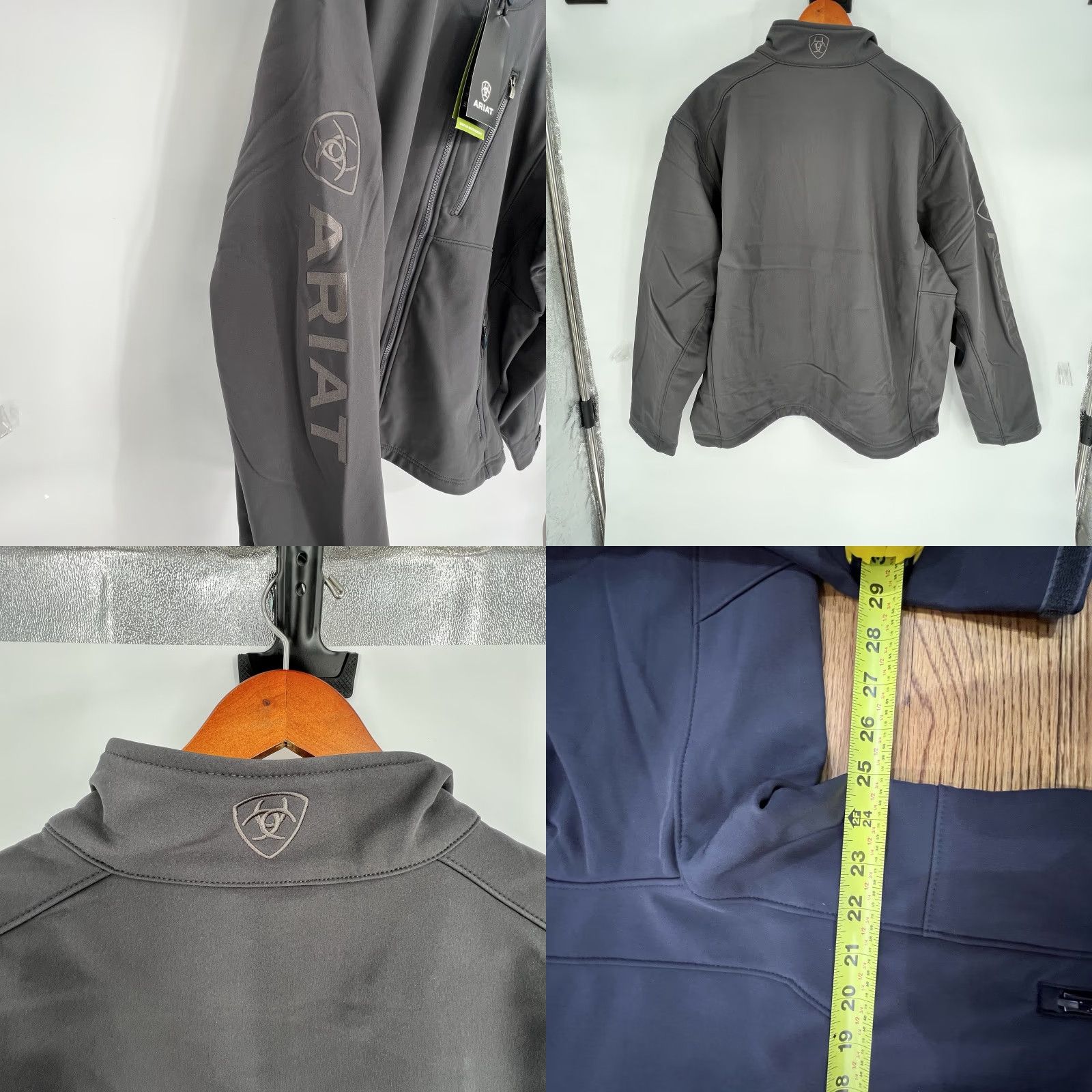 Ariat Ariat Jacket Softshell Men XL Stand-Up Collar Logo Gray Phantom Dark Grey Size US XL / EU 56 / 4 - 8 Thumbnail