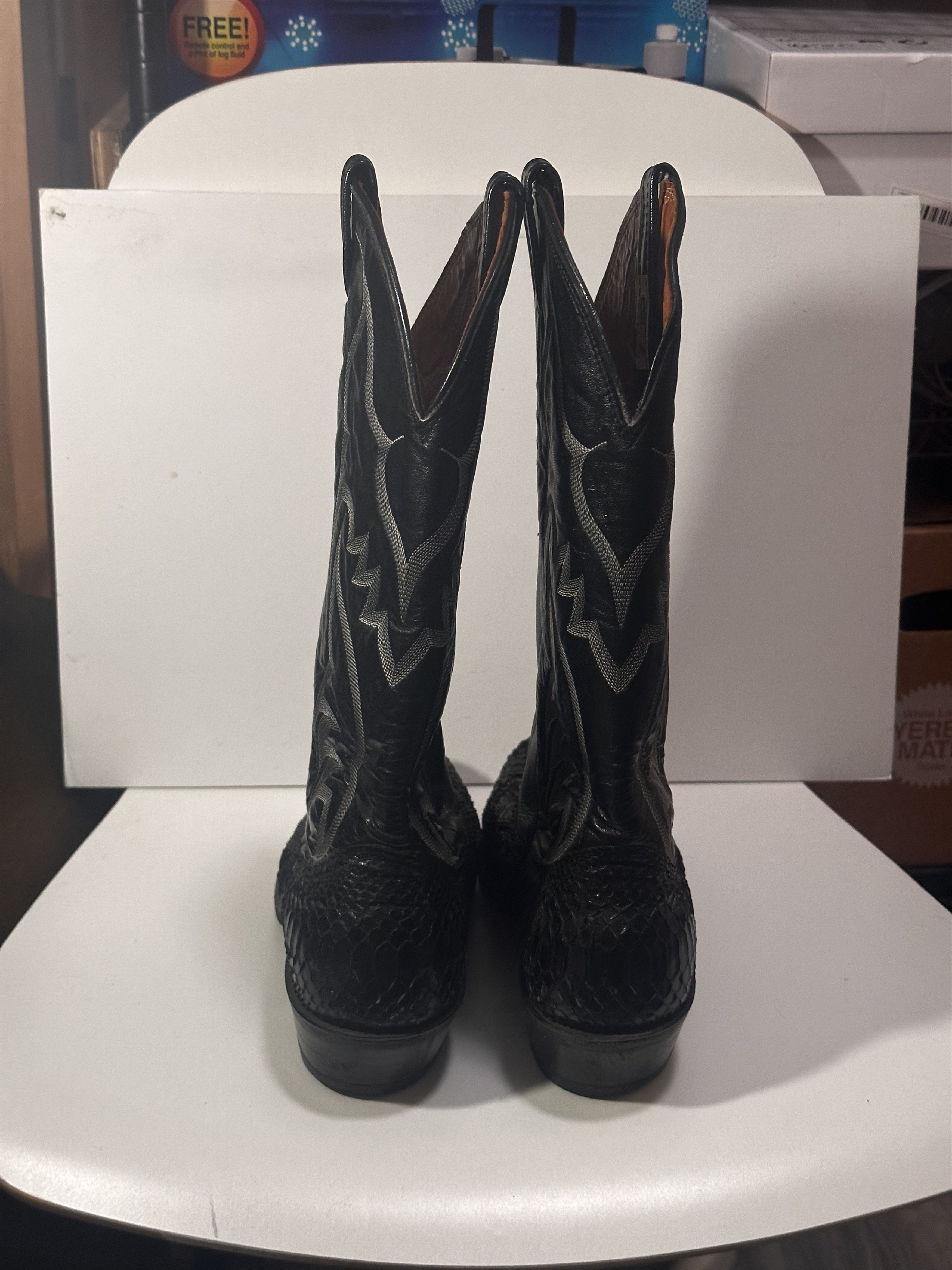 Nocona Boots Vintage Python Snakeskin Cowboy Boots Size US 7.5 / EU 40-41 - 5 Thumbnail