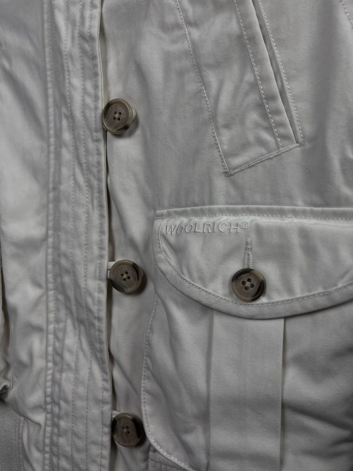 Vintage × Woolrich Woolen Mills 🔴 Vintage Woolrich winter jacket with fur white Size XS / US 0-2 / IT 36-38 - 9 Thumbnail