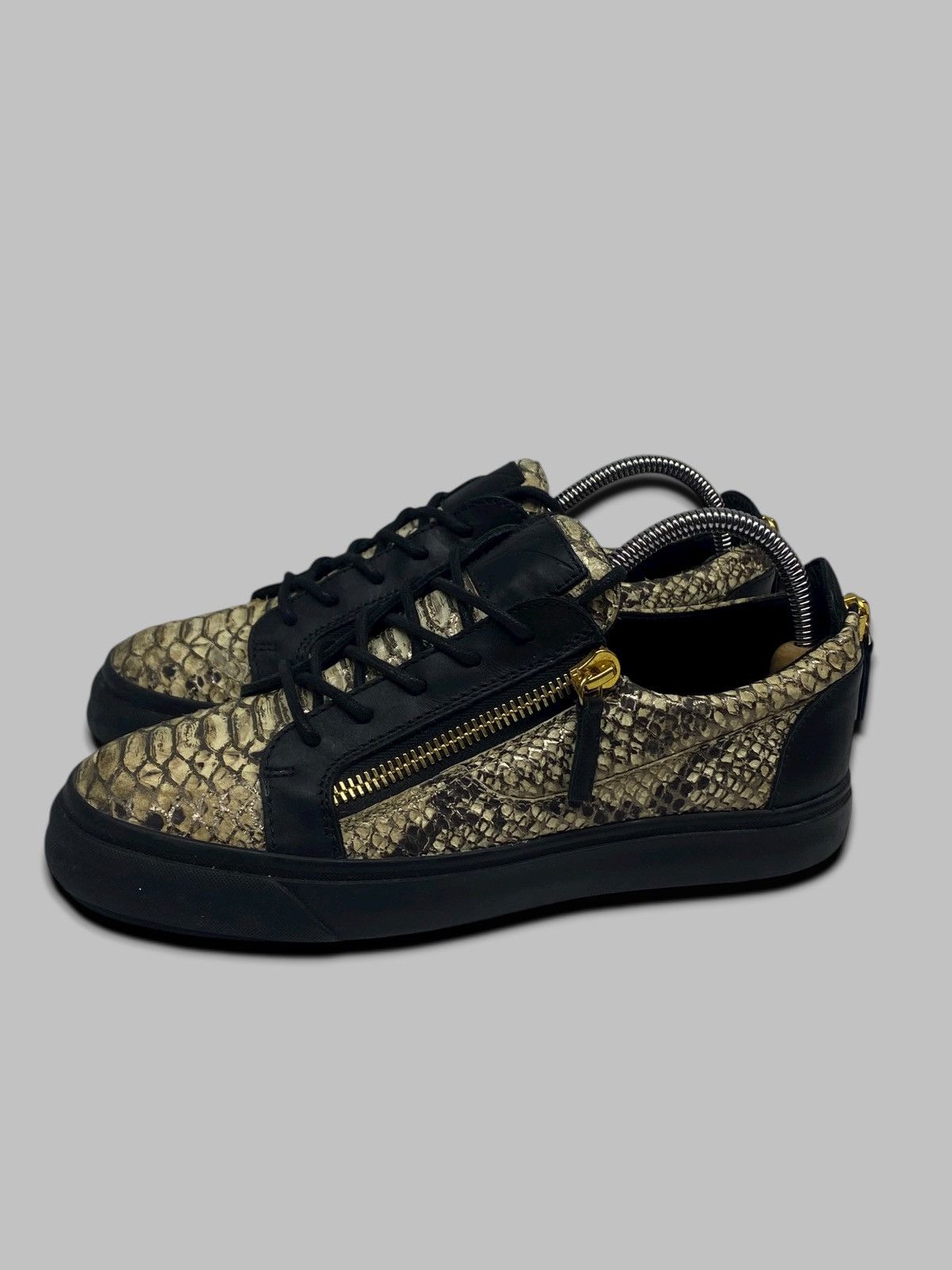 Giuseppe Zanotti Giuseppe Zanotti Snakeskin Leather High Top Sneakers Shoes Size US 8 / EU 41 - 2 Thumbnail
