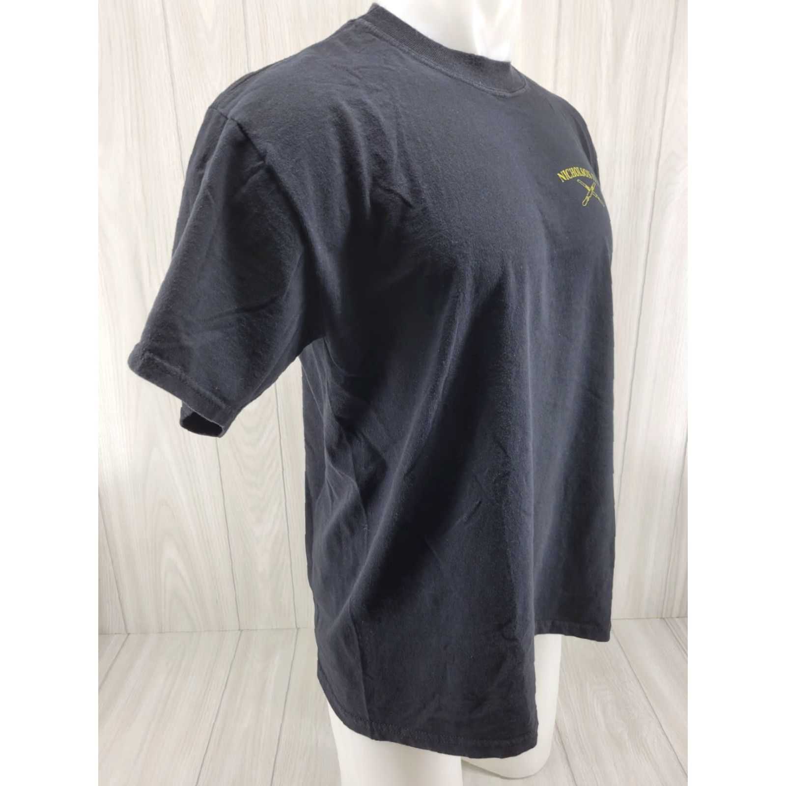 Jerzees Nicholson File Black Shirt Men's L T-Shirt Short Sleeve Cotton Graphic Print #2 Size US L / EU 52-54 / 3 - 5 Thumbnail