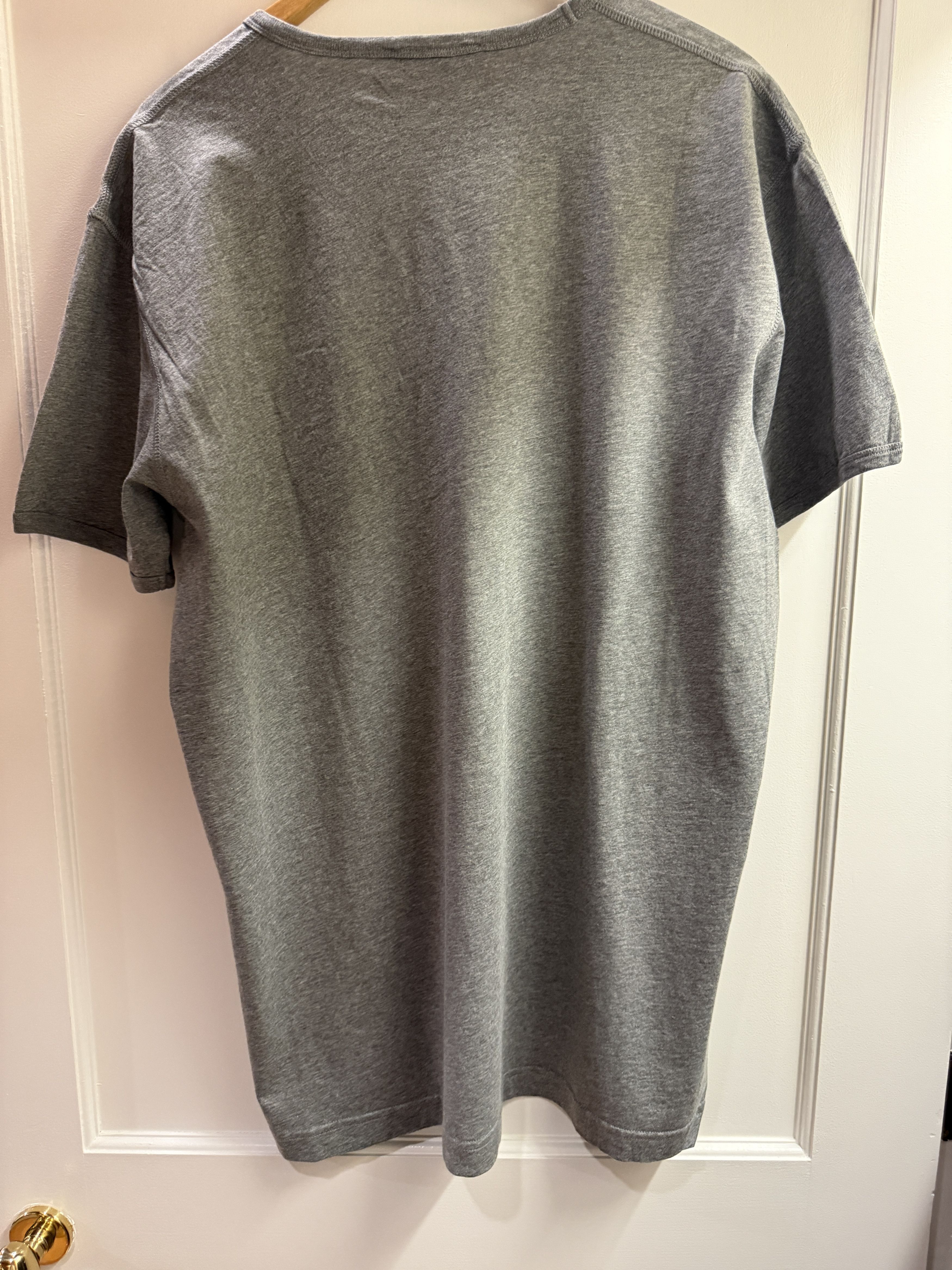 Dolce & Gabbana Dolce & Gabbana V-Neck Grey T-Shirt Size 54 Size US L / EU 52-54 / 3 - 6 Thumbnail