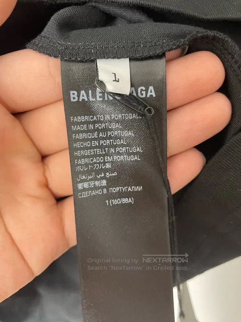 Balenciaga Balenciaga Black Logo Short Short Sleeve T-Shirt Size US S / EU 44-46 / 1 - 4 Thumbnail