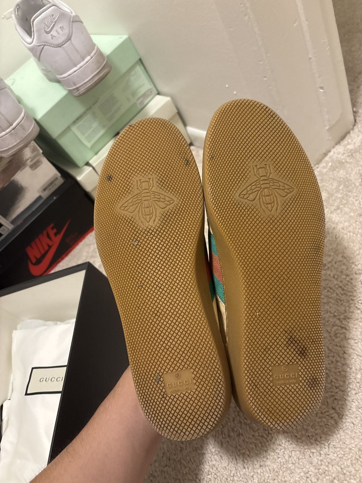 Gucci Gucci G74 ace Gucci size 9 fits 10-10.5 Size US 9 / EU 42 - 7 Thumbnail