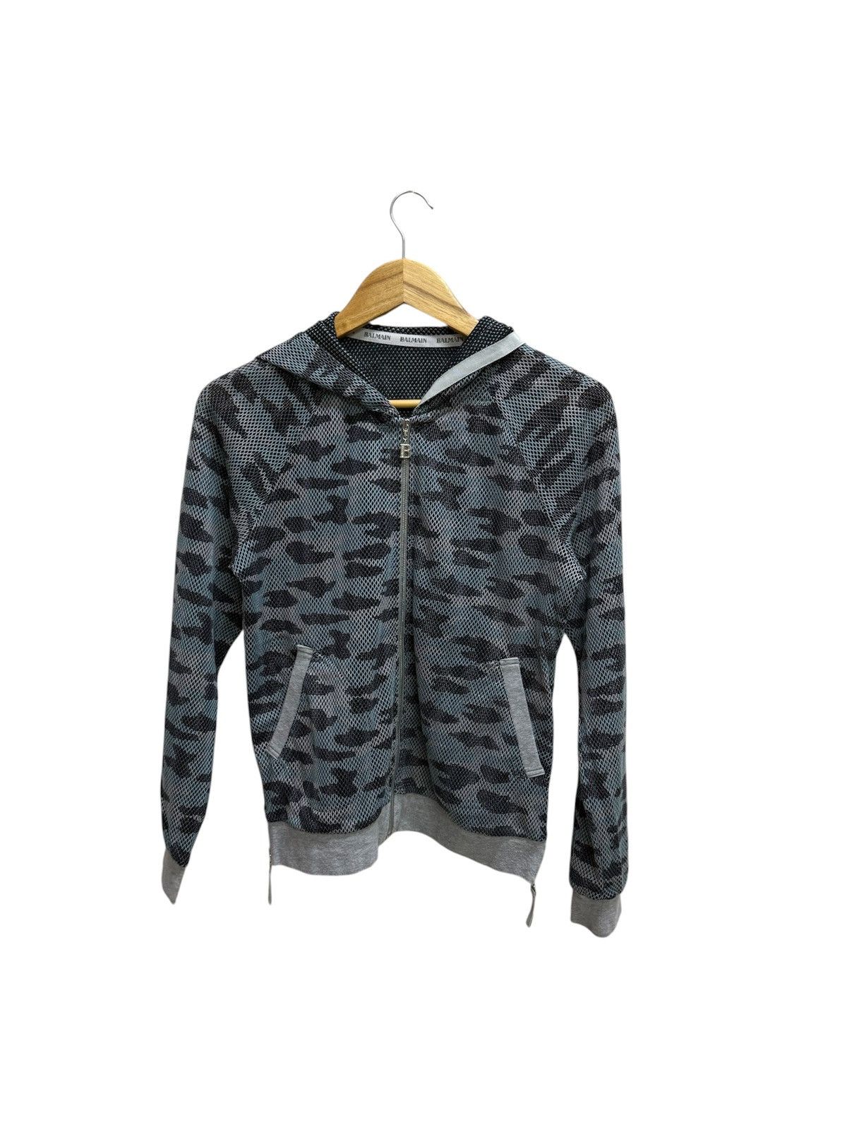 Balmain Balmain Paris Ishikawa Design Camo Hoodie Zip Up Sweater Size S / US 4 / IT 40 - 1 Thumbnail