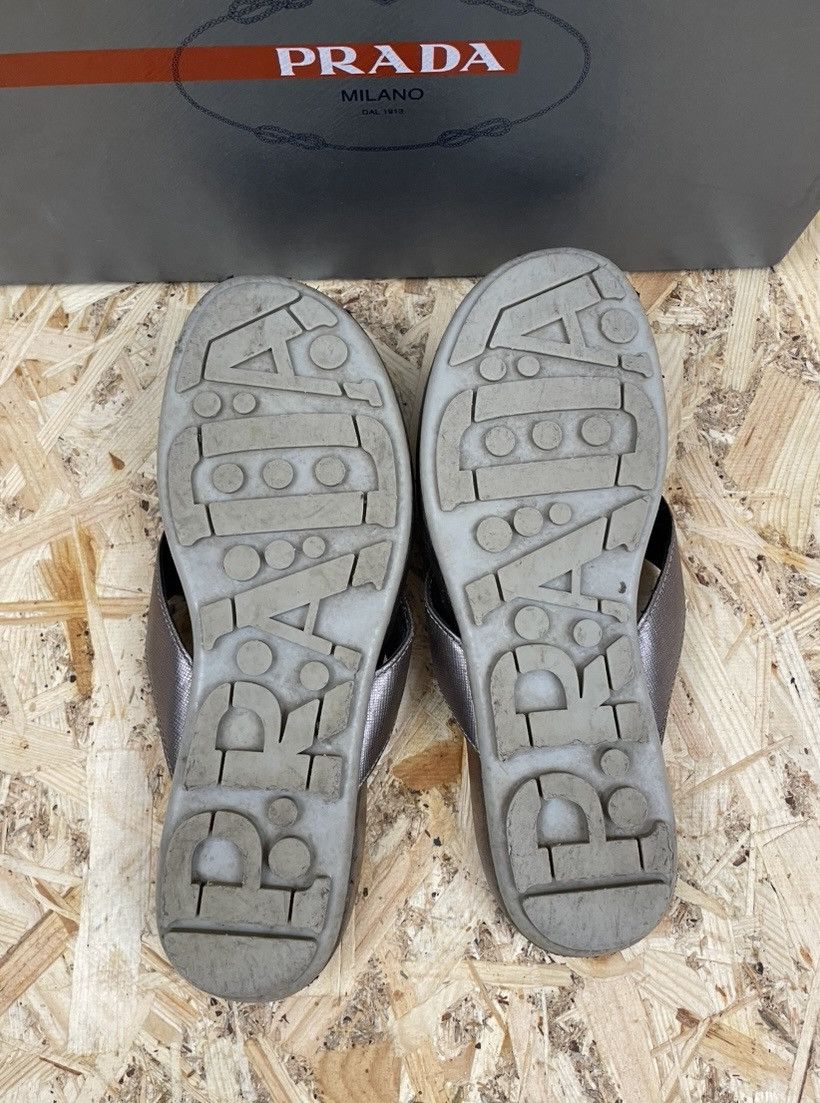 Prada Prada sandals size 39 silver Size US 9 / IT 39 - 4 Thumbnail