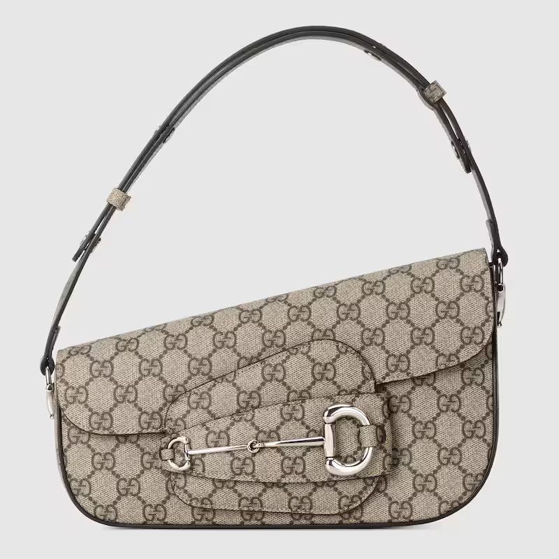 Gucci o1s1wg110225 Size:OS/ Horsebit Mini Shoulder Bag Beige/Brown Size ONE SIZE - 1 Thumbnail