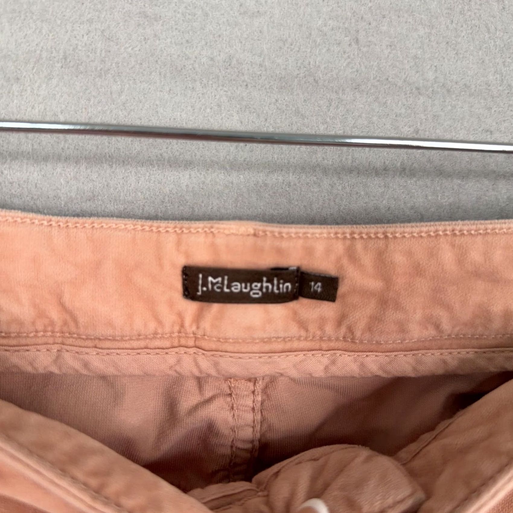 J.McLaughlin J McLaughlin Pants Womens 14 Pink Peach Stretch Ankle Chino Casual City Preppy Size 36" / US 14 / IT 50 - 4 Thumbnail