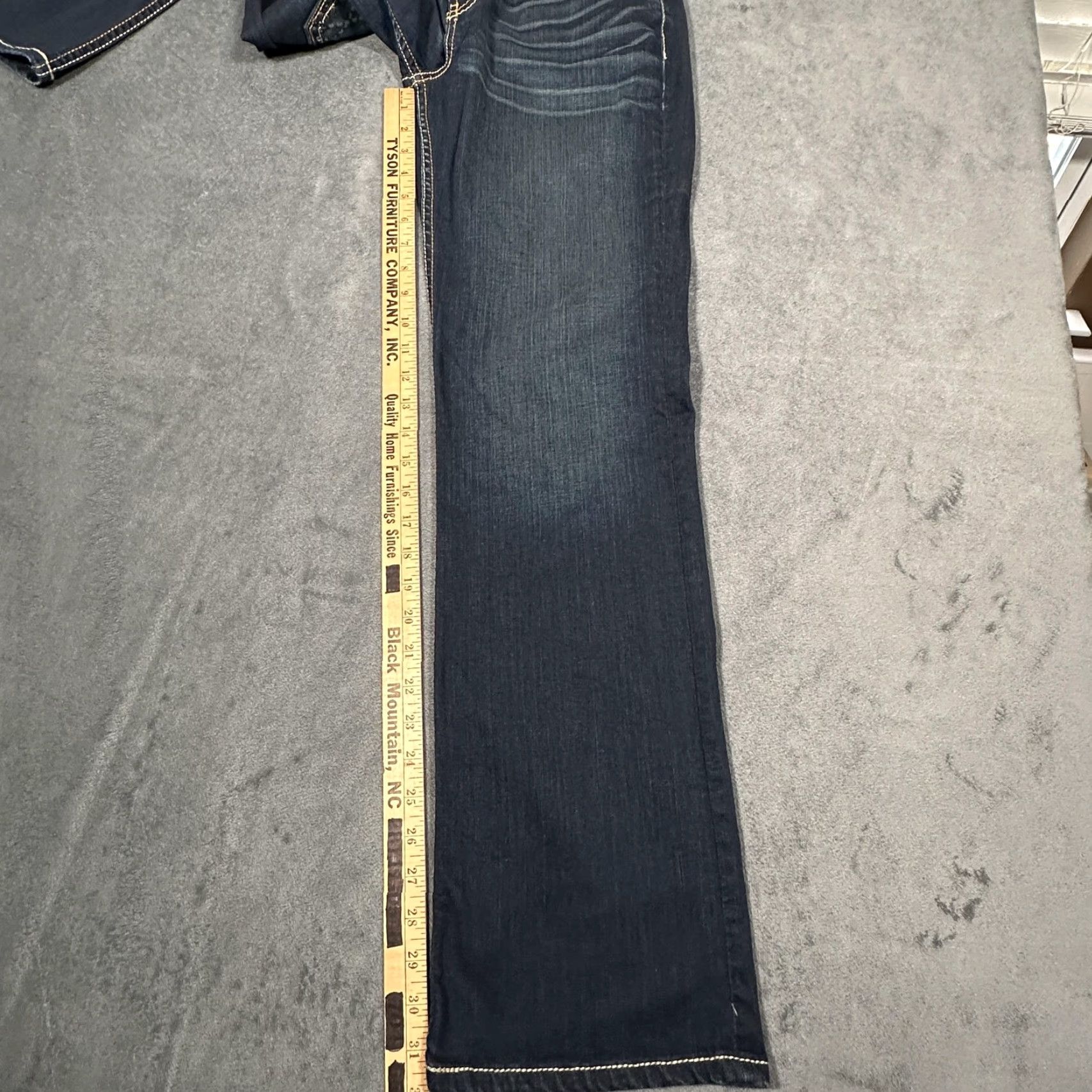 BKE BKE Harper Jeans Womens 29R Blue Bootcut Stretch Denim Studded Pockets Mid Rise Size 29" - 5 Thumbnail