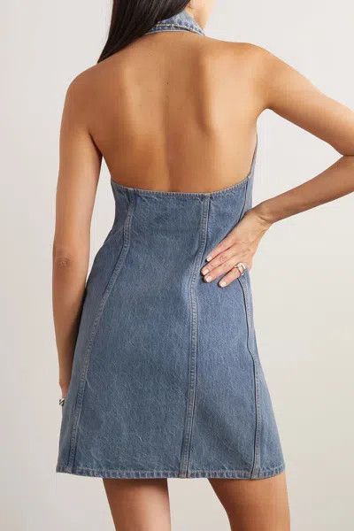 Givenchy o1n1vont0326 Halter Denim Dress in Blue Size XXS / US 00 / IT 34 - 3 Thumbnail