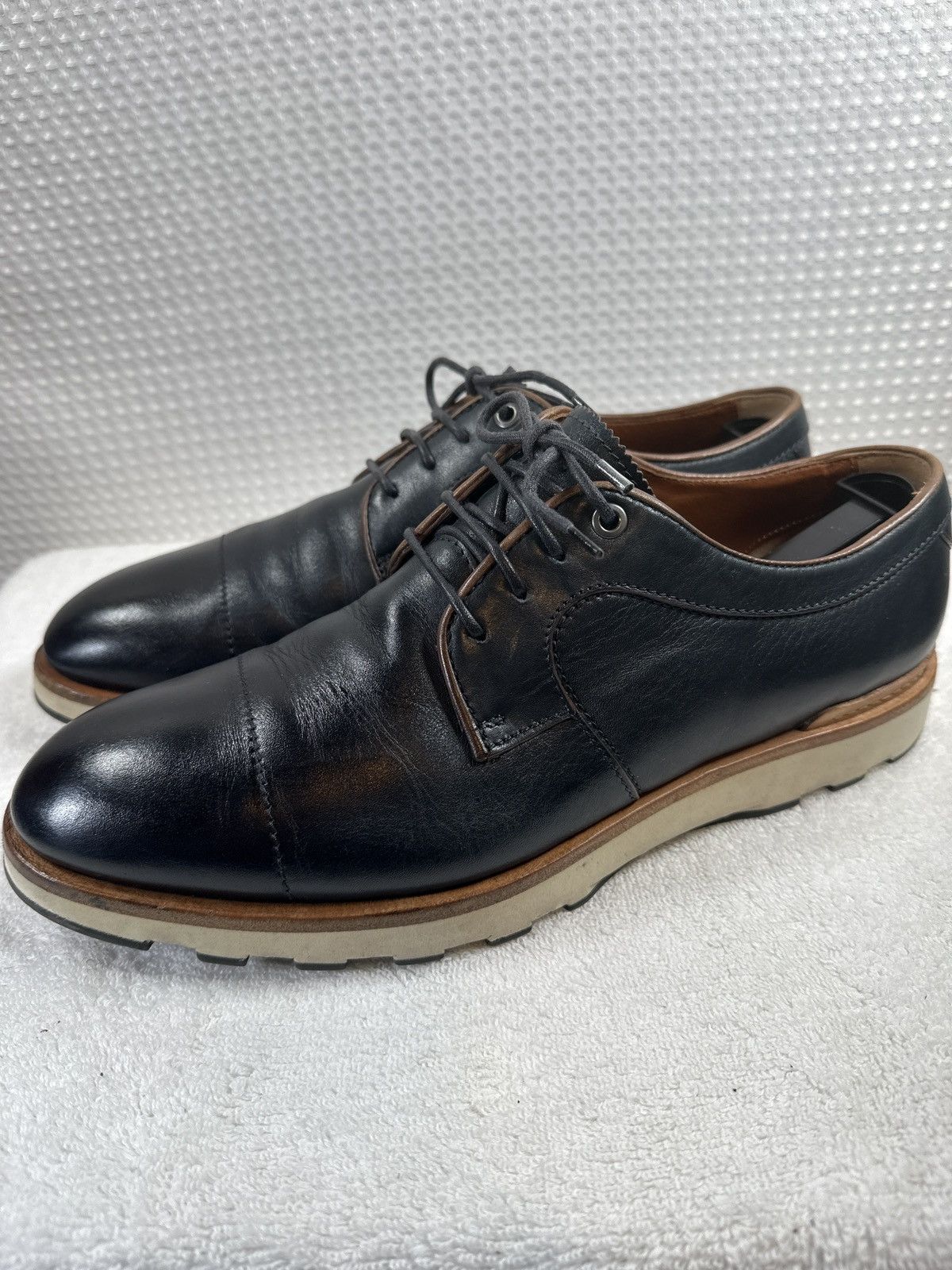 Ermenegildo Zegna Ermenegildo Zegna Look Leather Cap Toe Derby Shoes Size US 10.5 / EU 43-44 - 4 Thumbnail