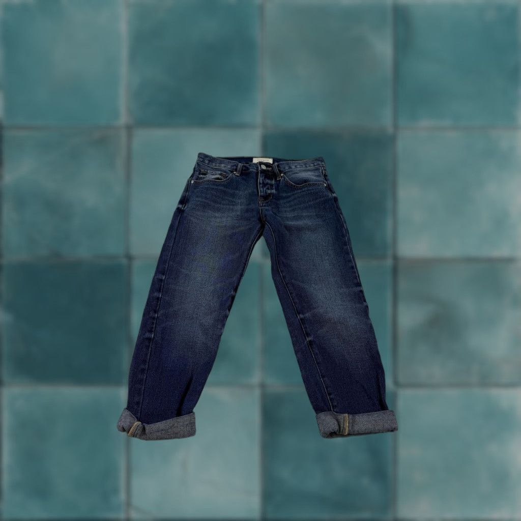 Pacsun PACSUN Jeans Womens 24 Blue Girlfriend Fit Dark Wash Denim Cuffed Hem Size 42" / US 20 - 1 Thumbnail
