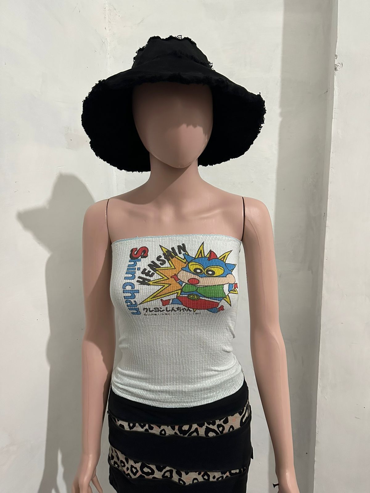 Anime × Cartoon Network × Vintage 🔥Rare!! Vintage Shin chan Strapless Tops Stretchable Cotton Size S / US 4 / IT 40 - 2 Thumbnail