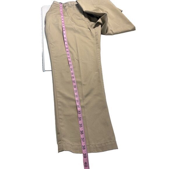 Lands' End Lands' End Ladies Khaki High Rise Straight Leg Pants 8P Size 30" / US 8 / IT 44 - 11 Thumbnail
