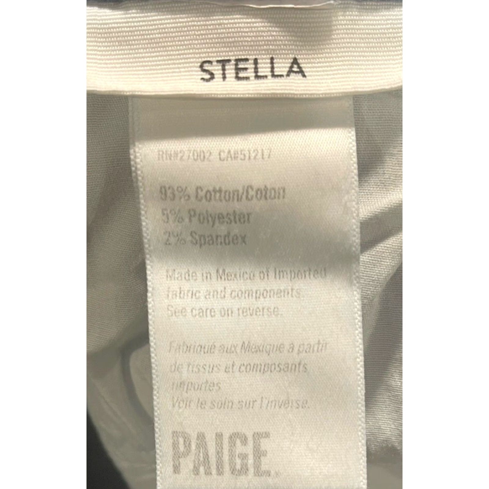 Paige PAIGE Stella Jeans 33 Denim Slim Straight High Rise Blue 5-Pocket Distressed Stretch Womens Jeans Size 24" / US 00 / IT 34 - 6 Thumbnail