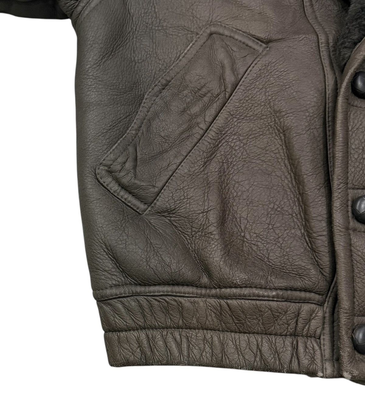 Leather Vintage Sheepskin Shearling Avant Garde Leather Jacket Size US M / EU 48-50 / 2 - 4 Thumbnail