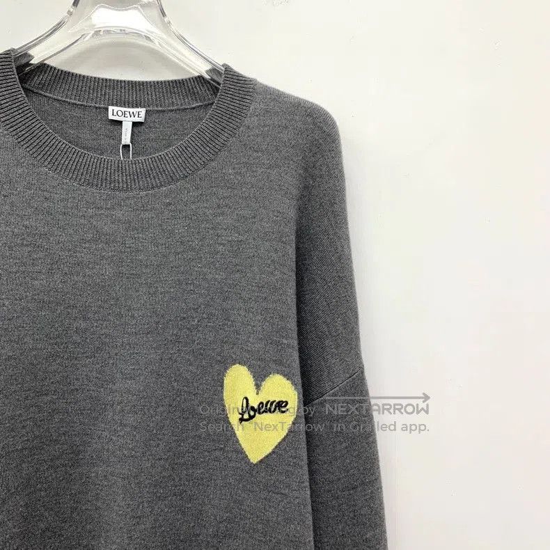 Loewe Loewe Gray Heart Letter Wool Sweater. Size US S / EU 44-46 / 1 - 3 Thumbnail
