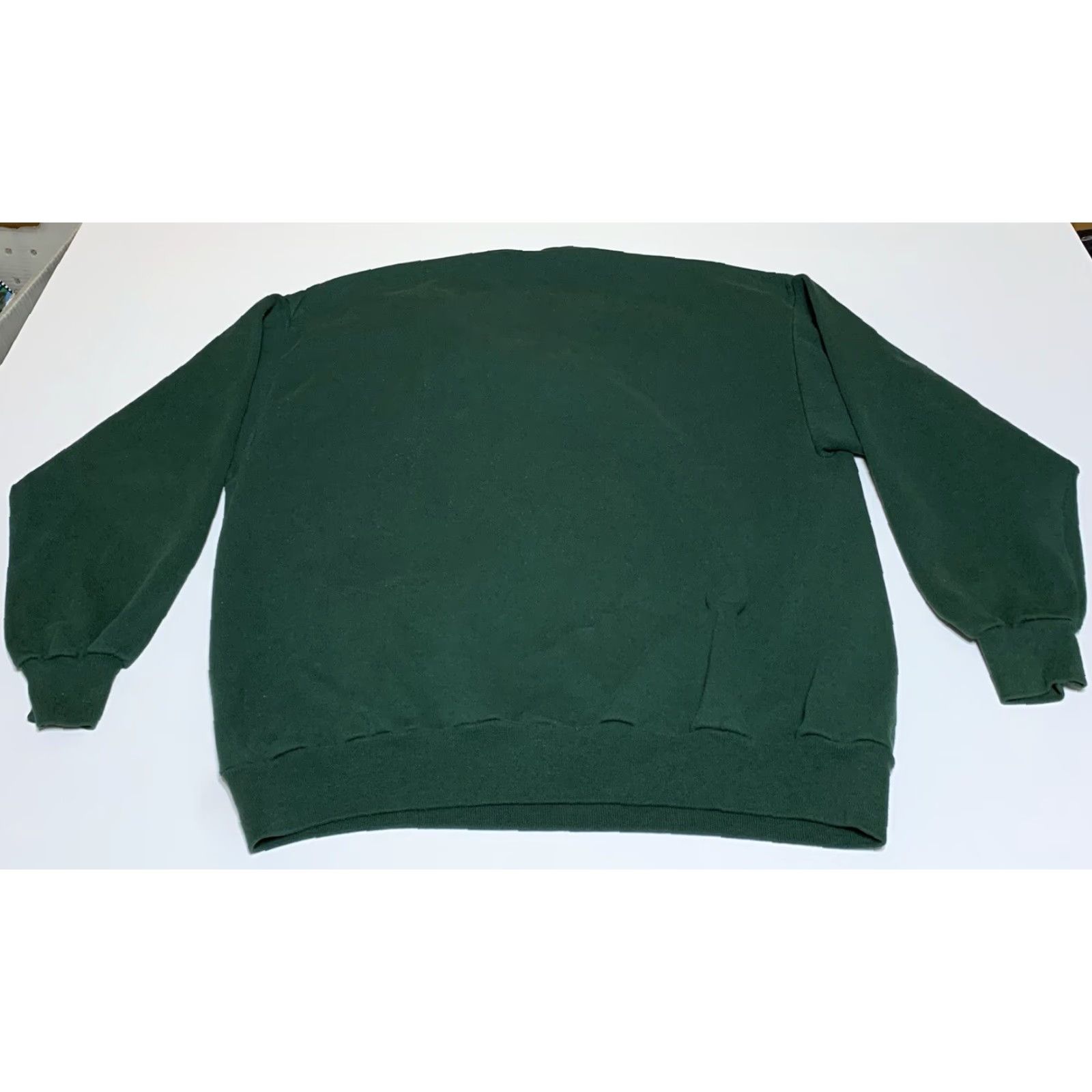 Jerzees VINTAGE Jerzees Sweatshirt Green 50/50 2XL Crew Neck Long Sleeve Men Plain 90s Shirt Size US XXL / EU 58 / 5 - 2 Thumbnail