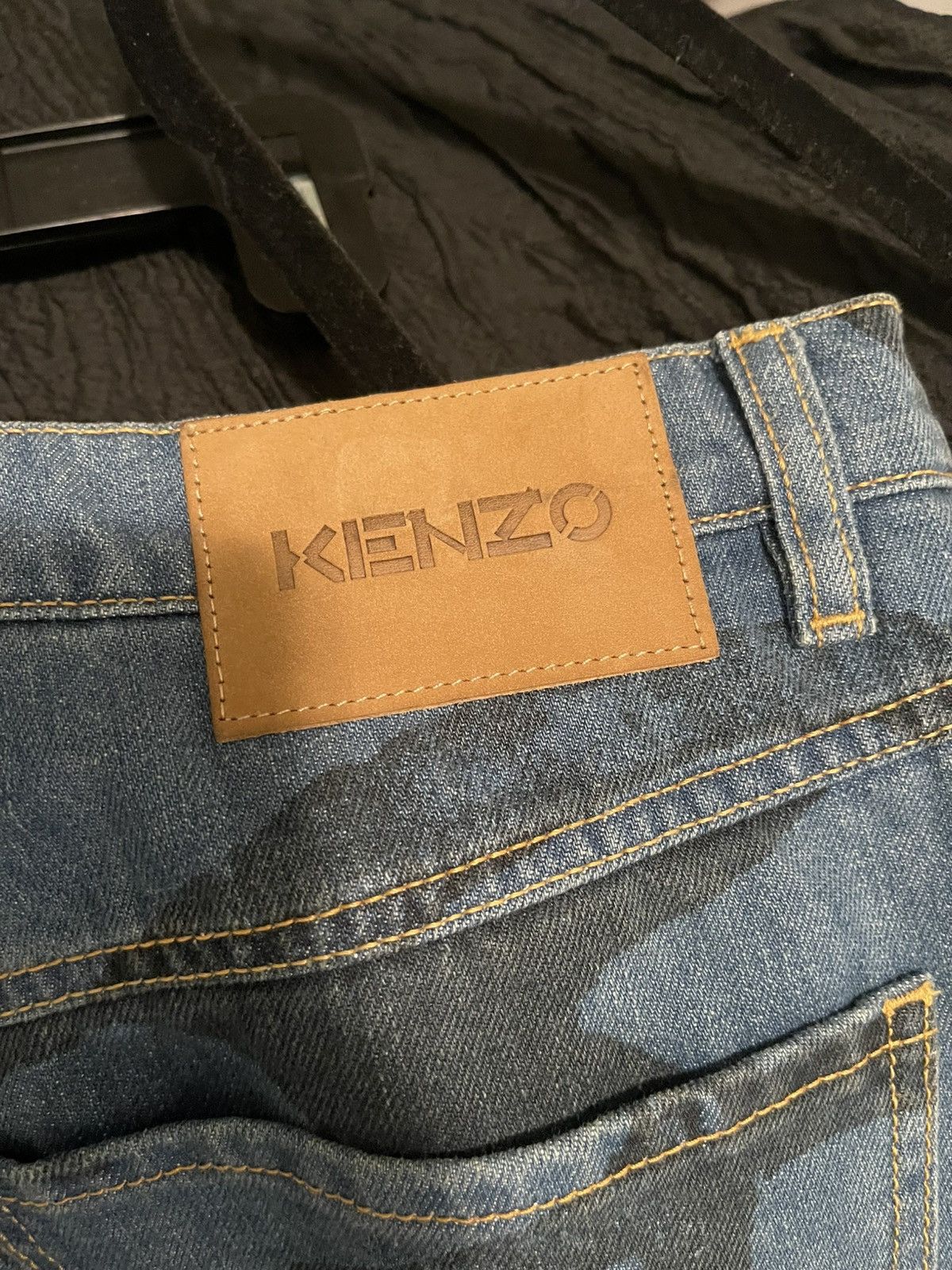 Kenzo K Tiger Print Cotton Denim Jeans Size US 32 / EU 48 - 8 Thumbnail