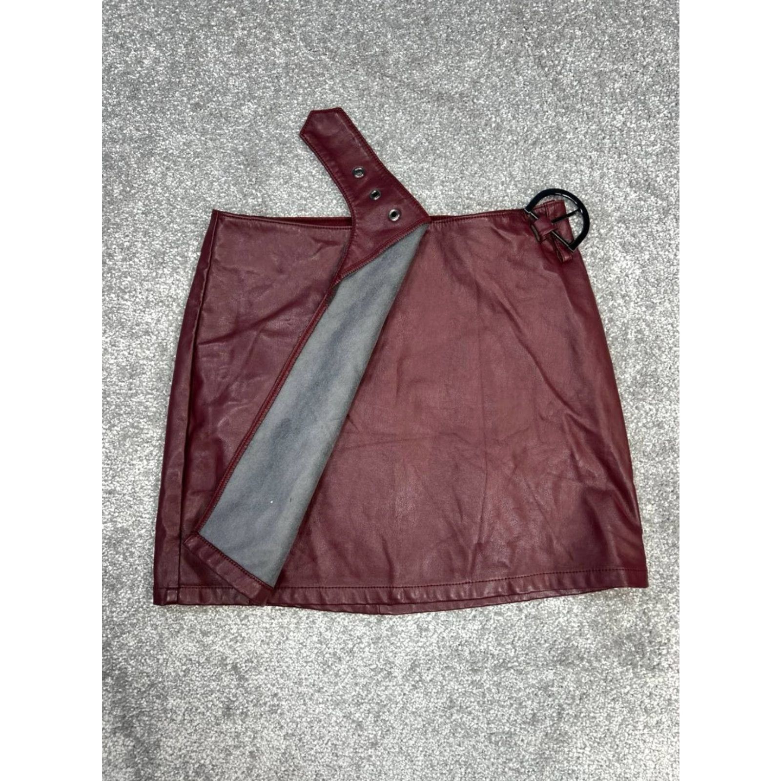 Express Express Skirt Womens 4 Red Lined Buckle Back Zip Mini Clubbing Short Size 27" / US 4 / IT 40 - 2 Thumbnail