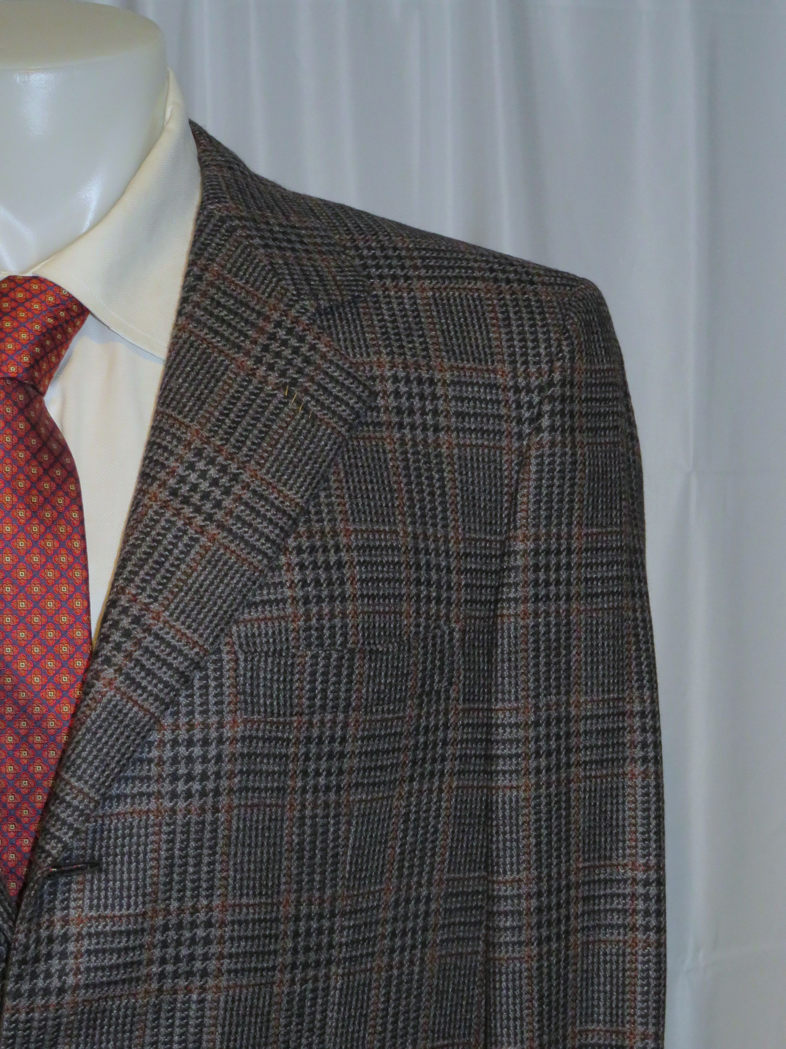 Brioni × Neiman Marcus Traiano Cashmere Gray Plaid Heavy Sport Coat 44R NWT NOS Size 44R - 3 Thumbnail