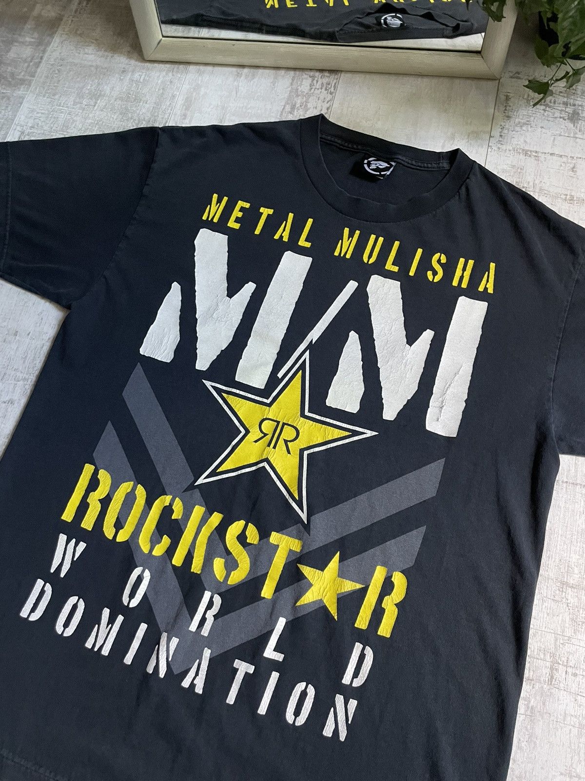 Metal Mulisha Vintage 00’s Metal Mulisha Rockstar Word Domination T-Shirt Size US L / EU 52-54 / 3 - 3 Thumbnail