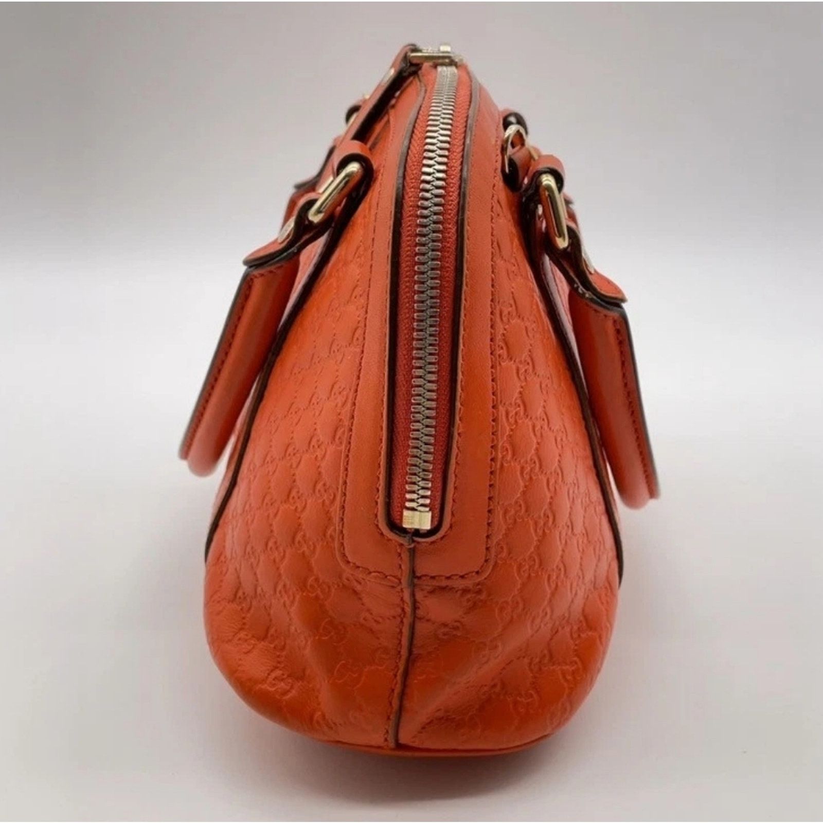 Gucci Gucci Microguccissima Mini Dome Satchel Handbag Orange Size ONE SIZE - 8 Thumbnail