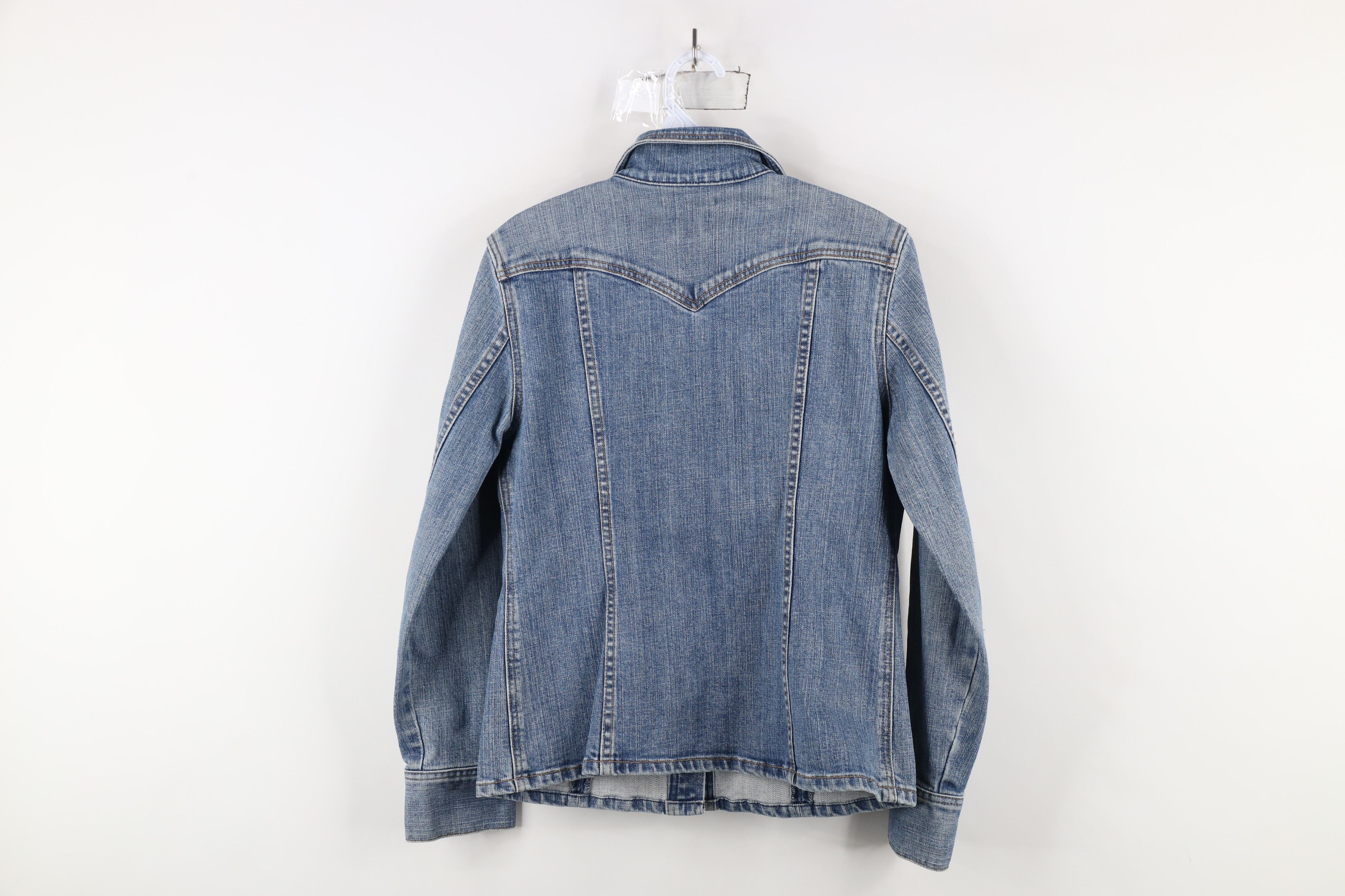 Gap × Vintage Vintage Y2K 2003 Gap Stretch Denim Western Button Jacket Size S / US 4 / IT 40 - 12 Thumbnail