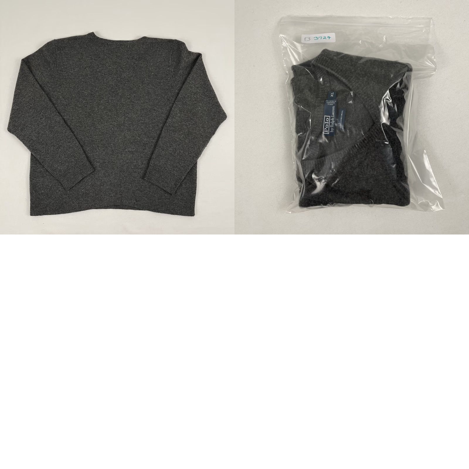 Polo Ralph Lauren Polo Ralph Lauren Sweater Mens XL Gray Lambs Wool Knit Jumper Pullover V-Neck Size US XL / EU 56 / 4 - 8 Thumbnail