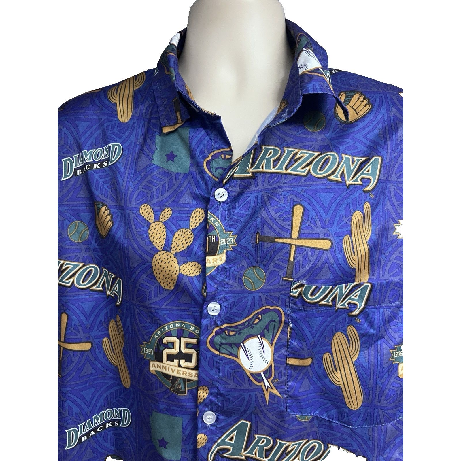 Budweiser Arizona Diamondbacks MLB Baseball Hawaiian Button Shirt XL Size US XL / EU 56 / 4 - 4 Thumbnail