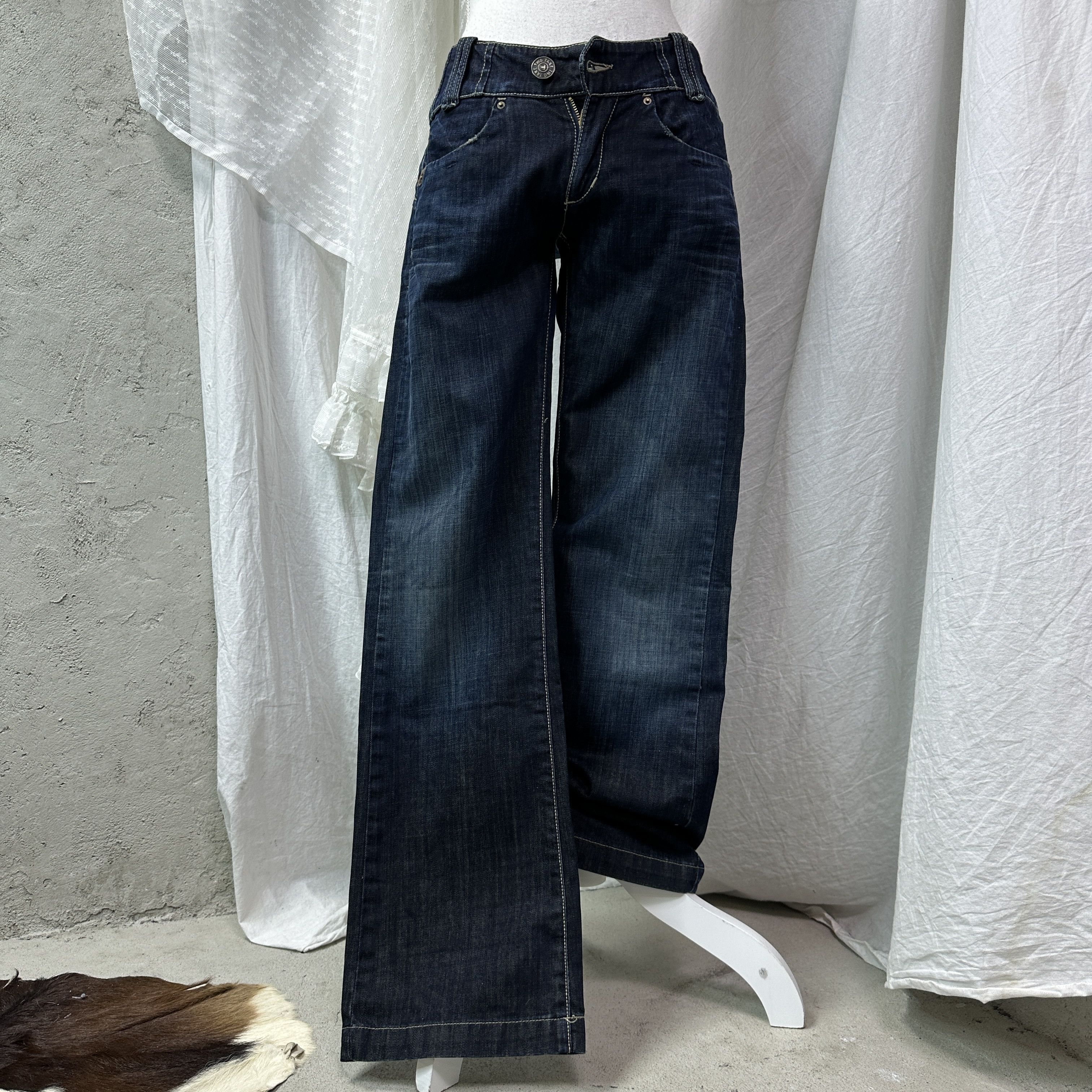 Vintage Vintage Denim Take Two Flared Low Waist Jeans Y2K Size 27" / US 4 / IT 40 - 1 Thumbnail