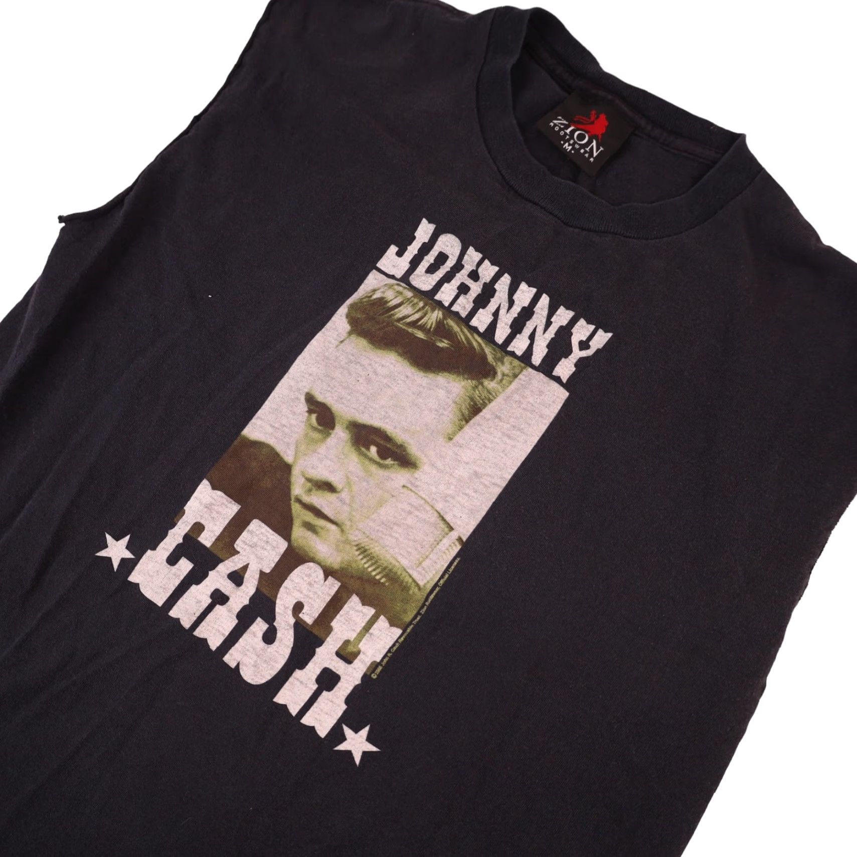 Vintage VINTAGE Johnny Cash Mens Medium Graphic Muscle T Shirt Black Size US M / EU 48-50 / 2 - 2 Thumbnail