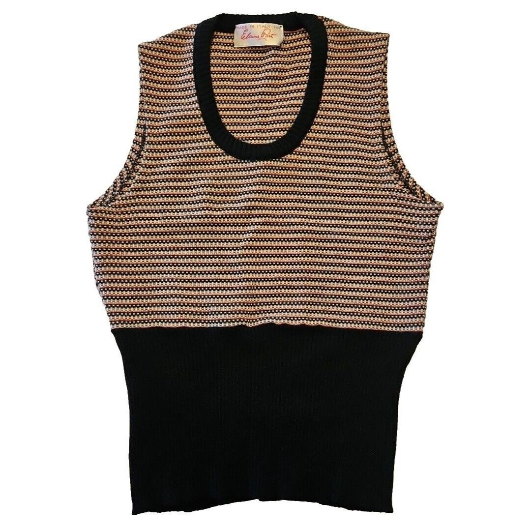 Vintage Vintage Elaine Post Sweater Vest Womens M 70s Acrylic Geomet Size M / US 6-8 / IT 42-44 - 4 Thumbnail
