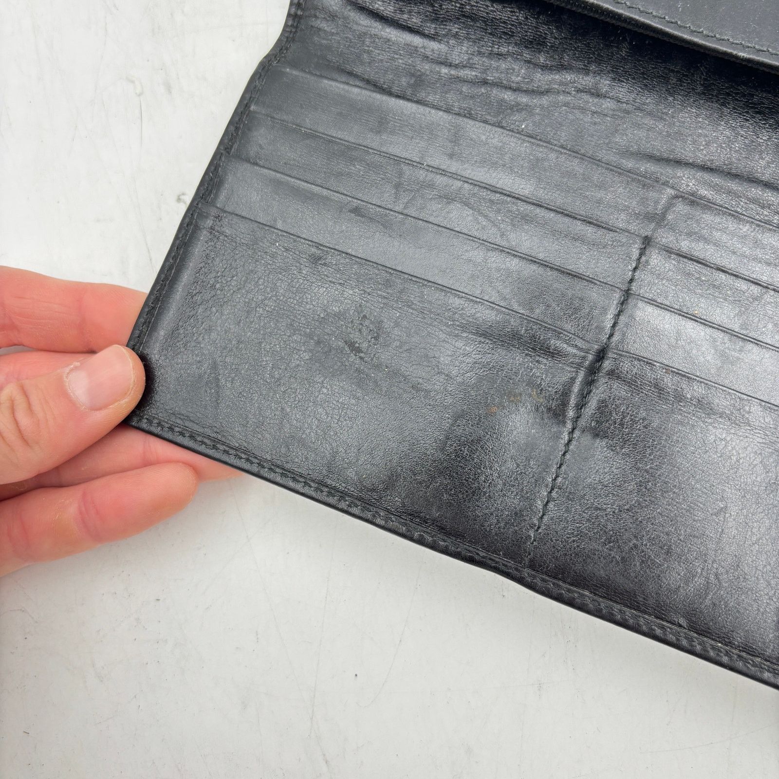 Gucci Vintage Gucci GG Clasp Long Wallet Black Archive Luxury Size ONE SIZE - 12 Thumbnail