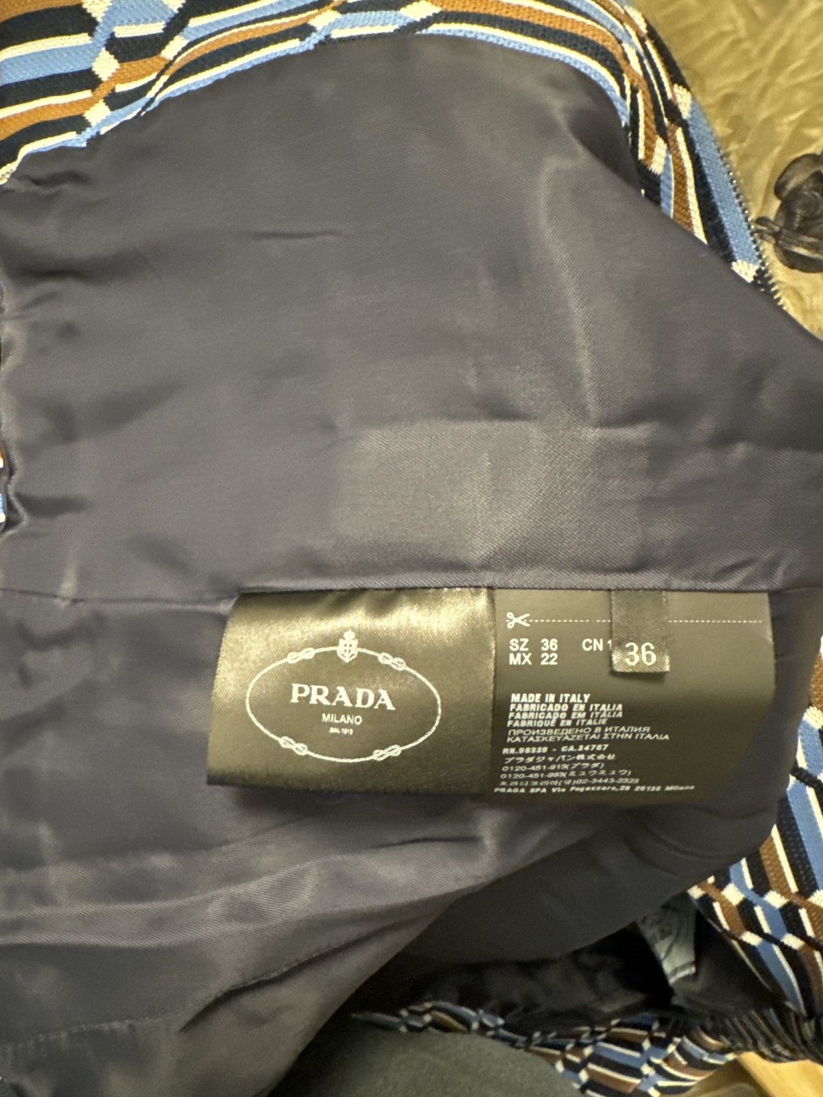 Prada Geometric Jacquard Jacket Size XS / US 0-2 / IT 36-38 - 6 Thumbnail