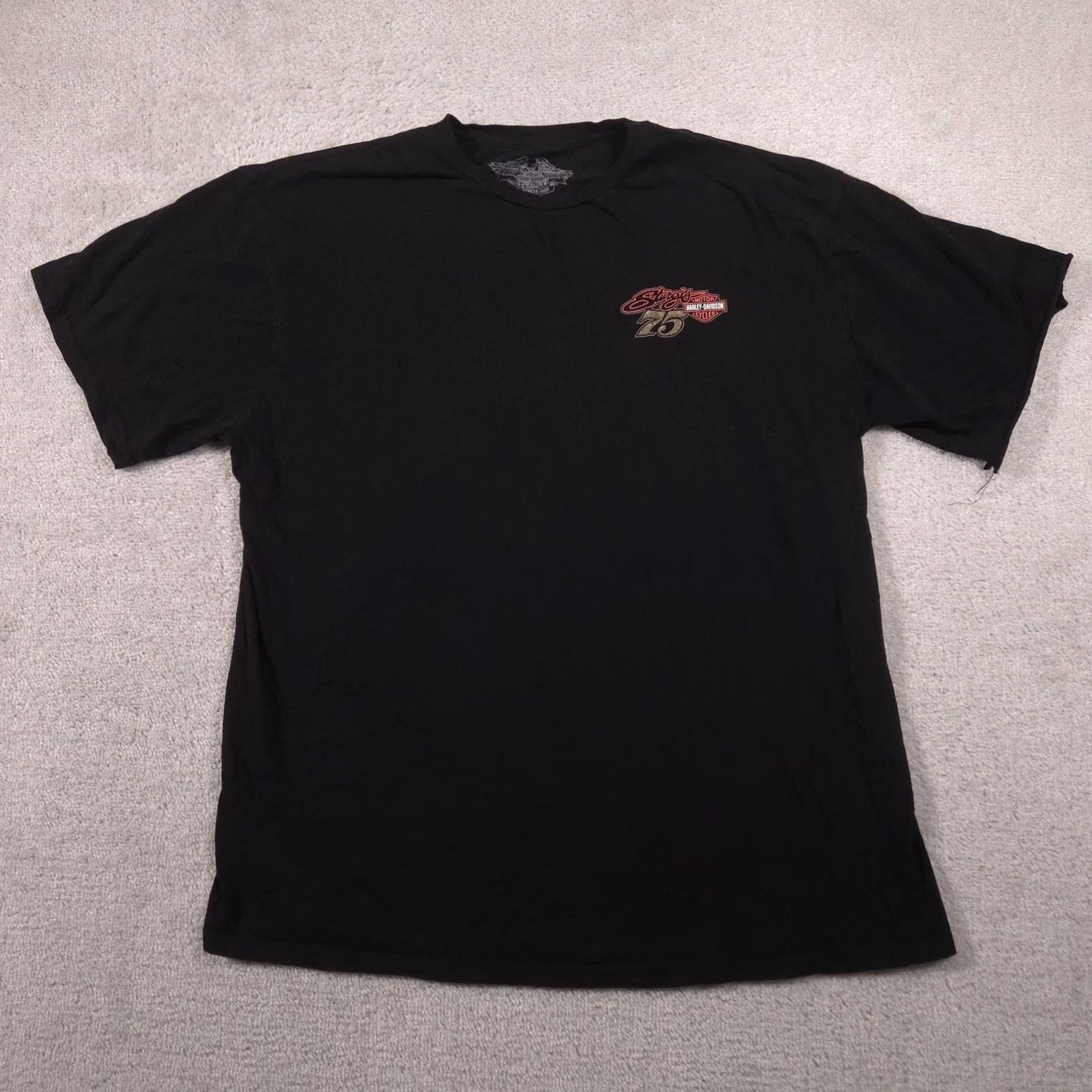Harley Davidson Harley-Davidson Shirt Mens XL Black Sturgis 75th Anniversary Graphic Tee Tagless Size US XL / EU 56 / 4 - 2 Thumbnail
