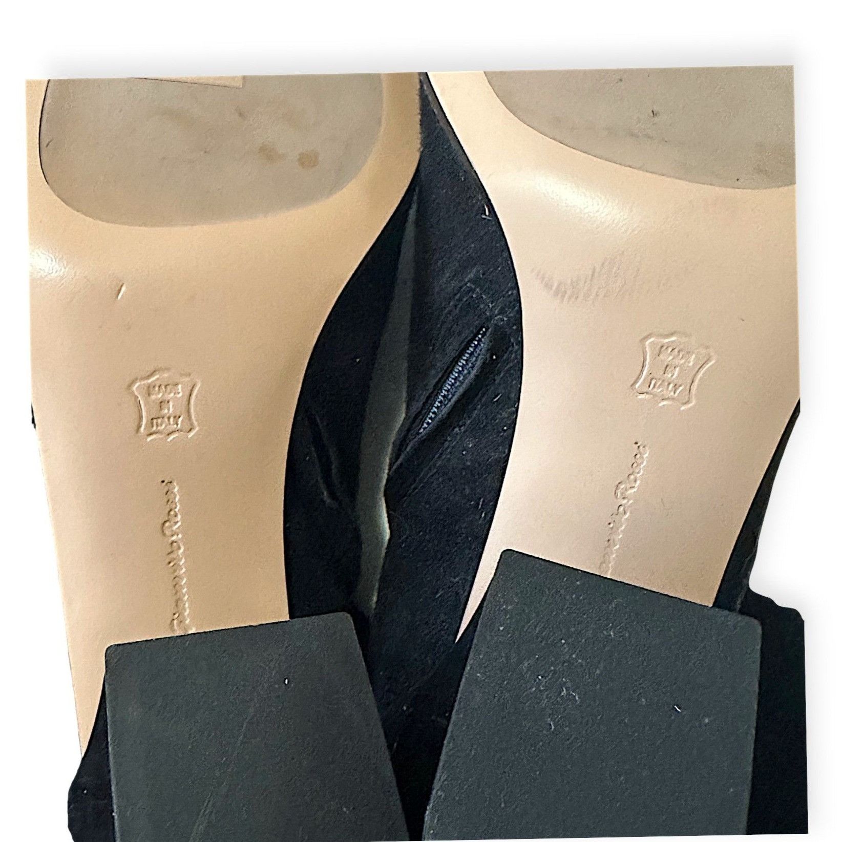 Gianvito Rossi Gianvito Rossi Black Suede Ankle Booties Block Heel EU 38.5 Size US 9 / IT 39 - 9 Thumbnail