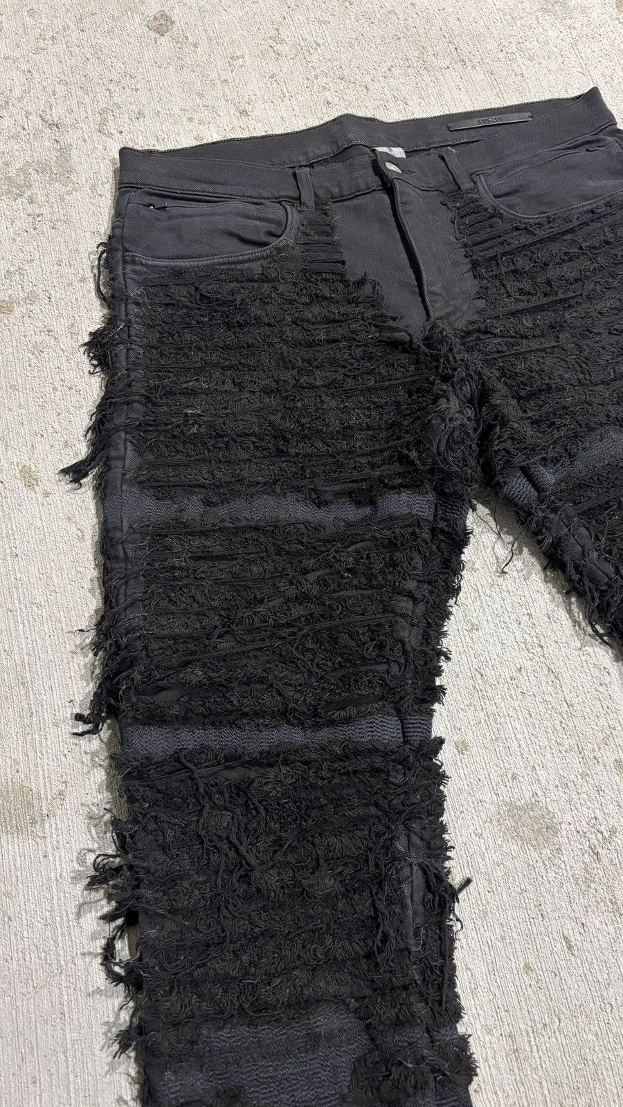 1017 ALYX 9SM × Blackmeans 1017 Alyx 9SM Blackmeans Shredded Distressed Denim Size US 34 / EU 50 - 2 Thumbnail