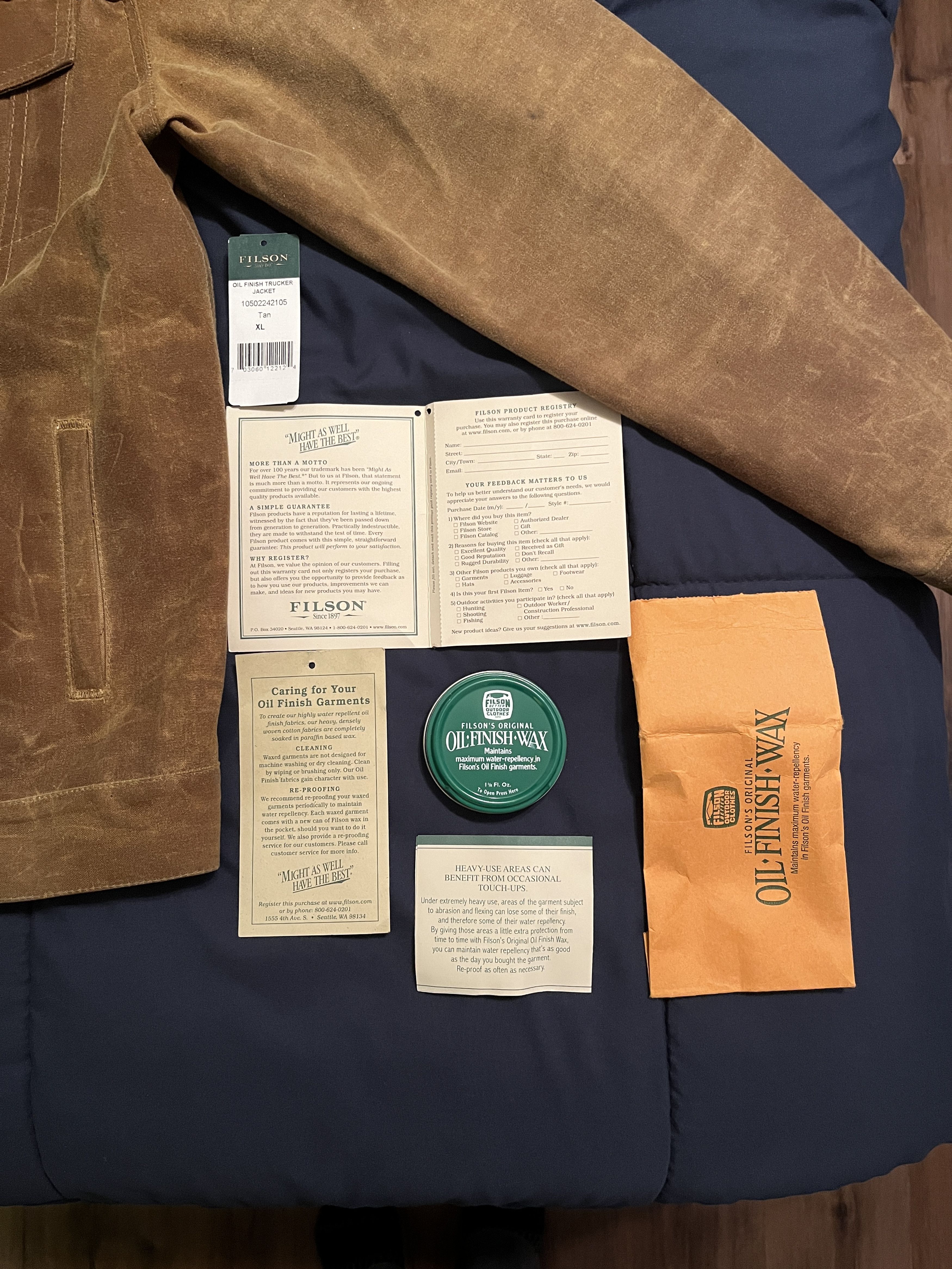 Filson × Levi's 2010 Levi’s x Filson Wax Finish Tin Cloth Trucker Size US XL / EU 56 / 4 - 2 Thumbnail