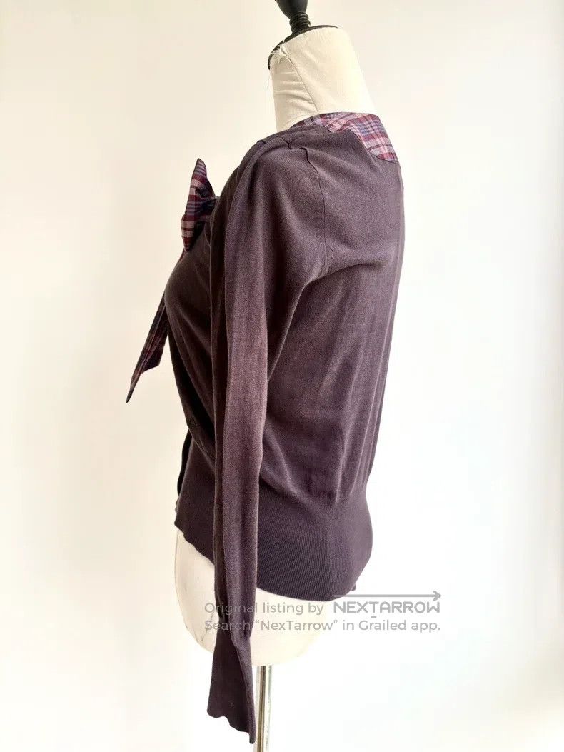 Vivienne Westwood Vivienne Westwood Purple Taro Bow Knit Sweater Size M / US 6-8 / IT 42-44 - 4 Thumbnail