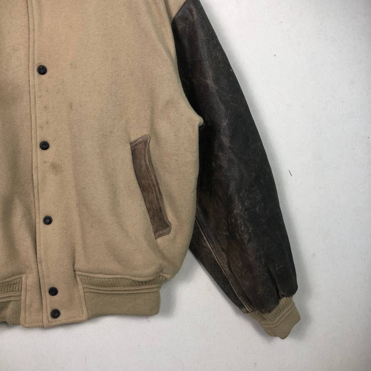 Other Vintage Men’s Tenoras Leather Varsity Jacket Stadium Jacket Size US L / EU 52-54 / 3 - 6 Thumbnail