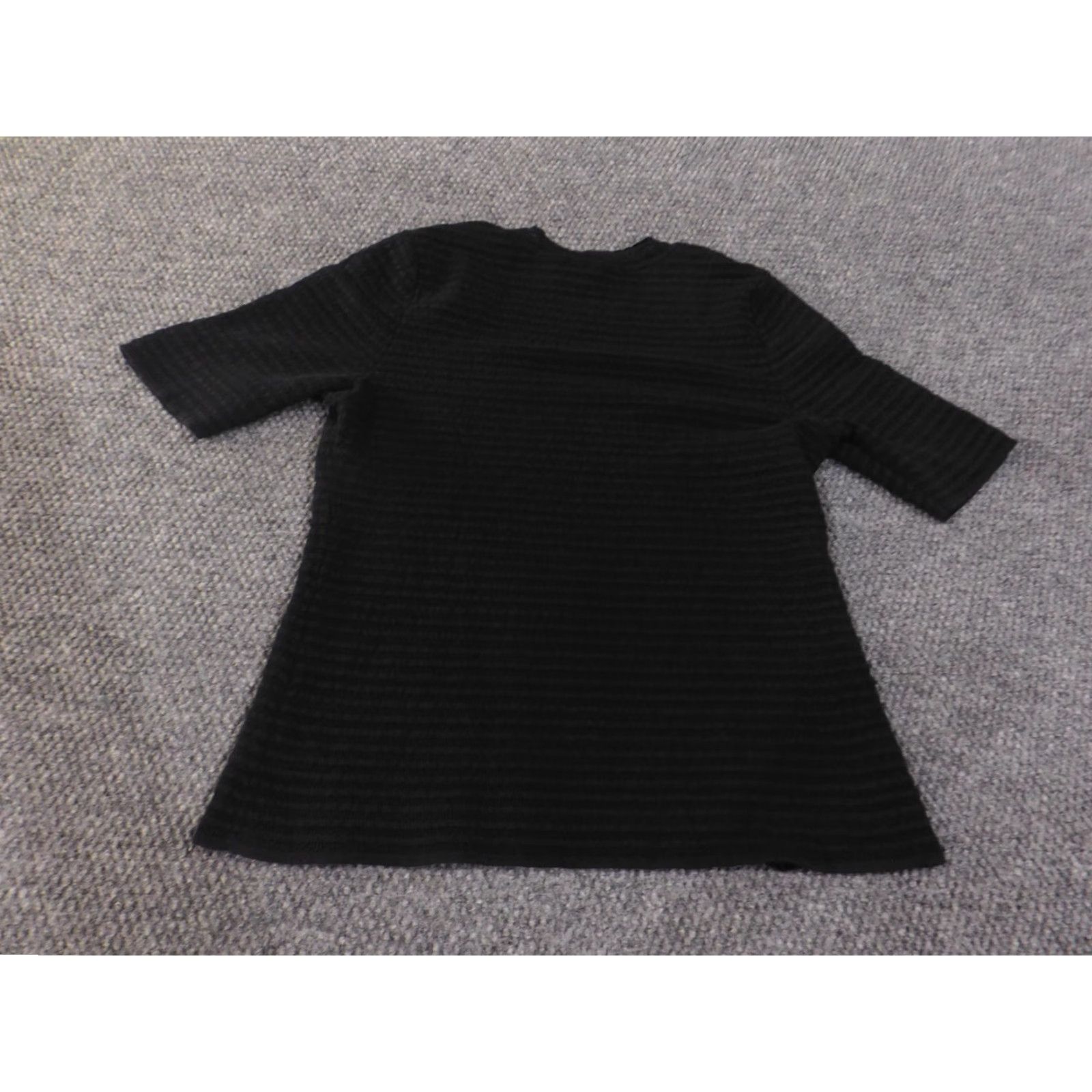 Vintage Ann Taylor top Black geometric stretch womens pullover cotton L Size L / US 10 / IT 46 - 7 Thumbnail
