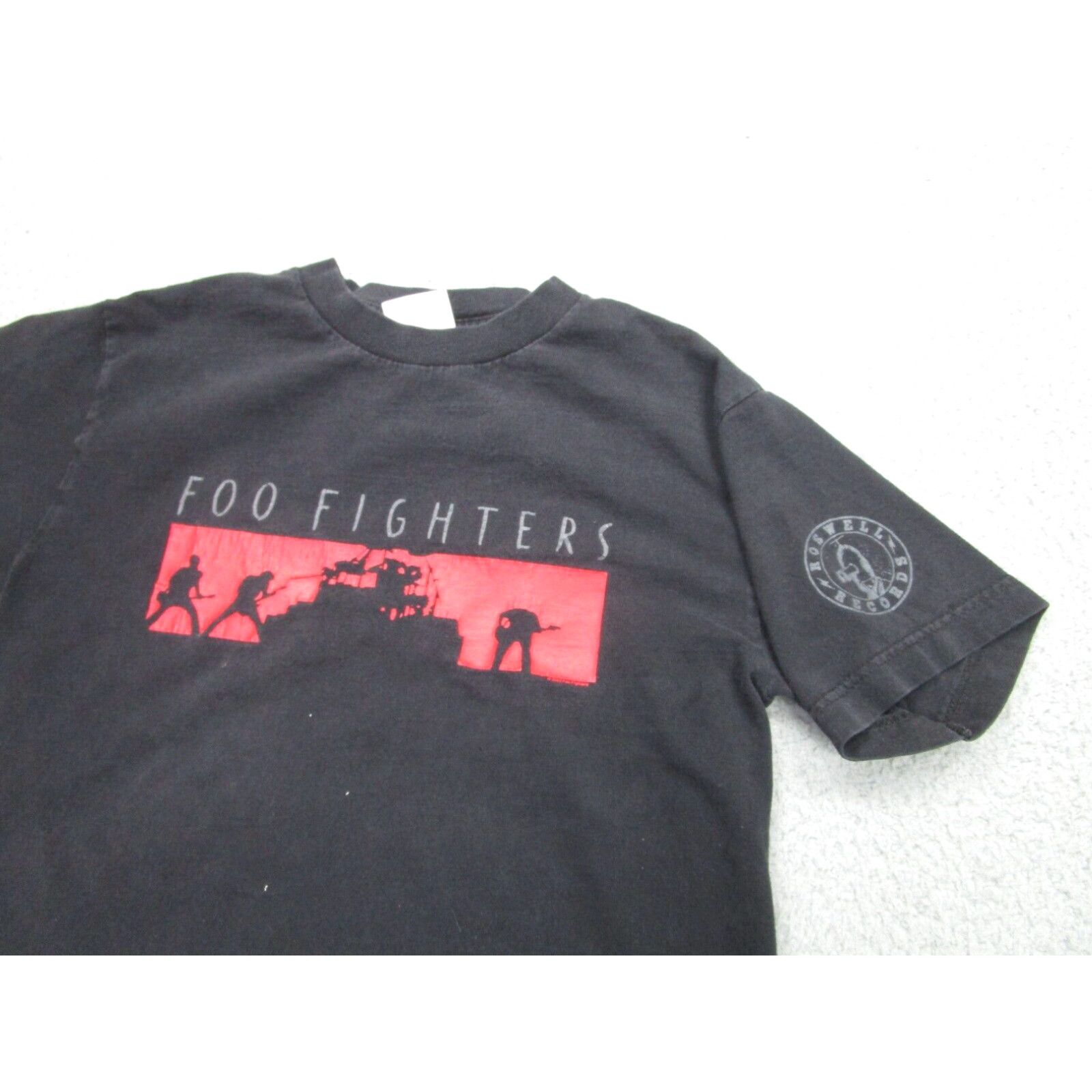 image of Aaa Vintage Foo Fighters Shirt Mens Small Black Red 2003 Tour One By One Grunge Y2K in White