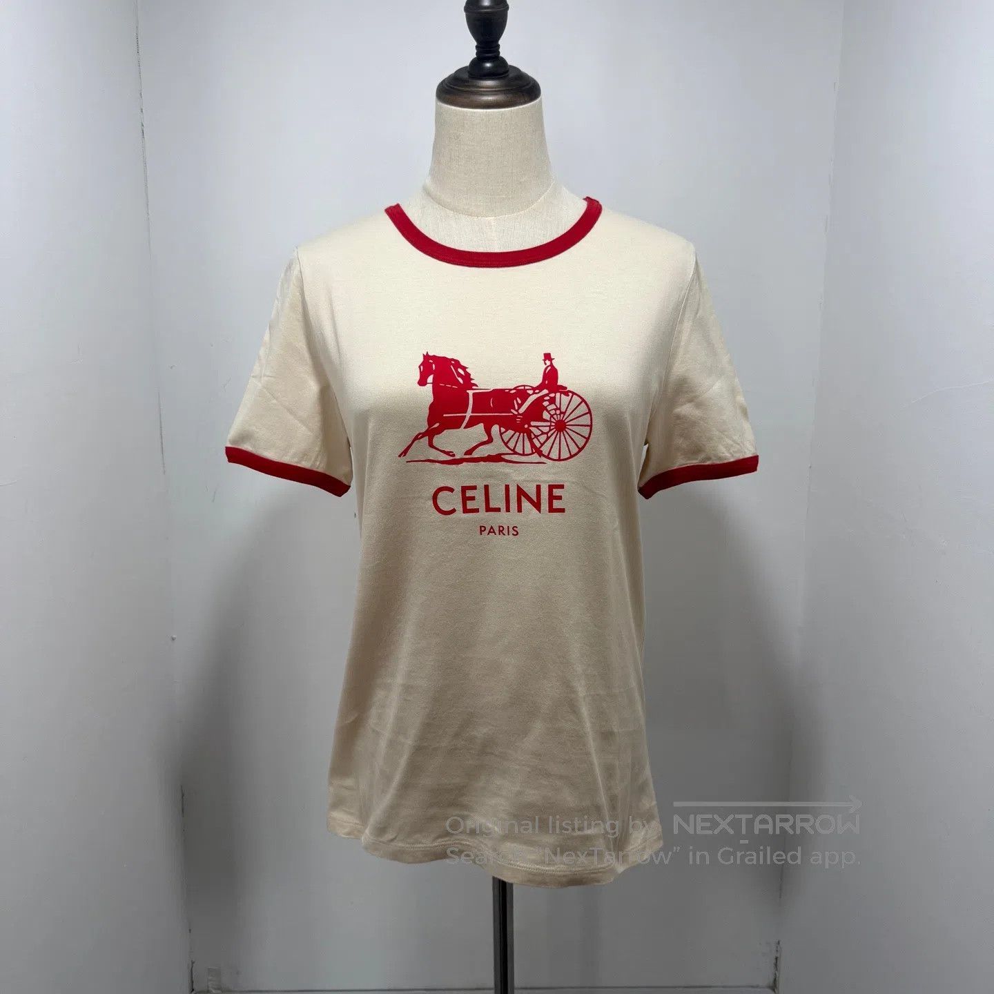 Celine CELINE Blockbuster Carriage Short Sleeve| Size L / US 10 / IT 46 - 1 Thumbnail