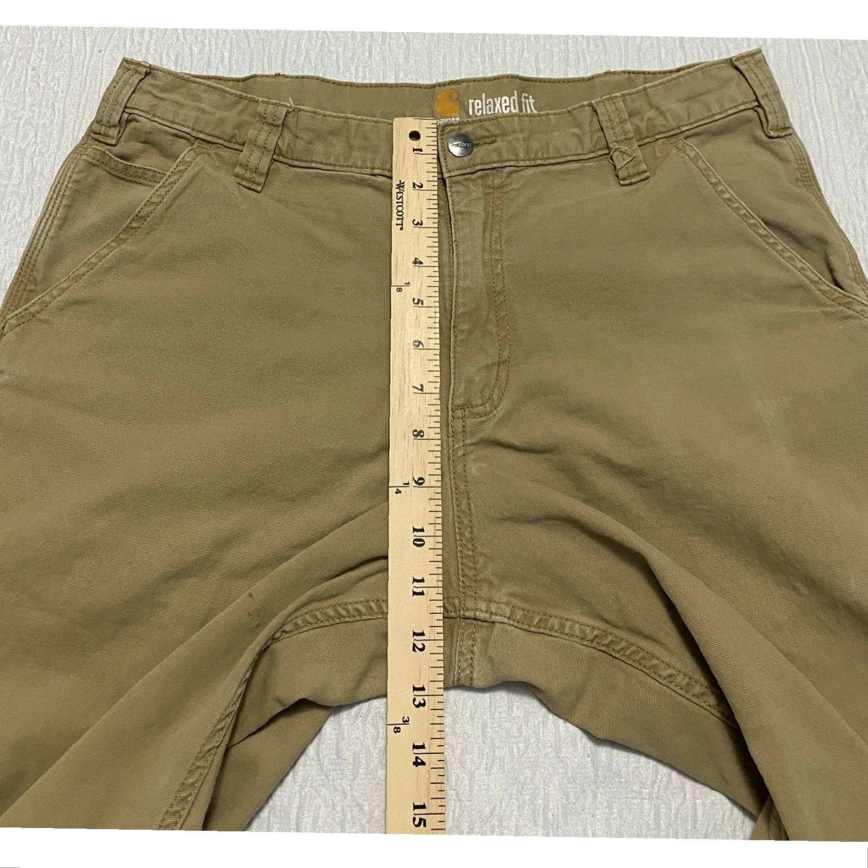 Carhartt VINTAGE Carhartt Relaxed Fit Carpenter Pants Mens 34x26 Tan Beige Work Utility Casual Trousers Size US 34 / EU 50 - 5 Thumbnail