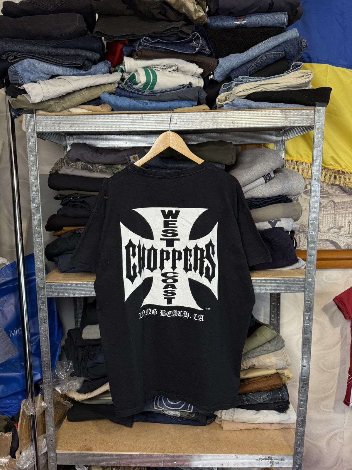 Vintage Vintage West Coast Choppers Black T-Shirt Paul Walker Size US XXL / EU 58 / 5 - 2 Thumbnail