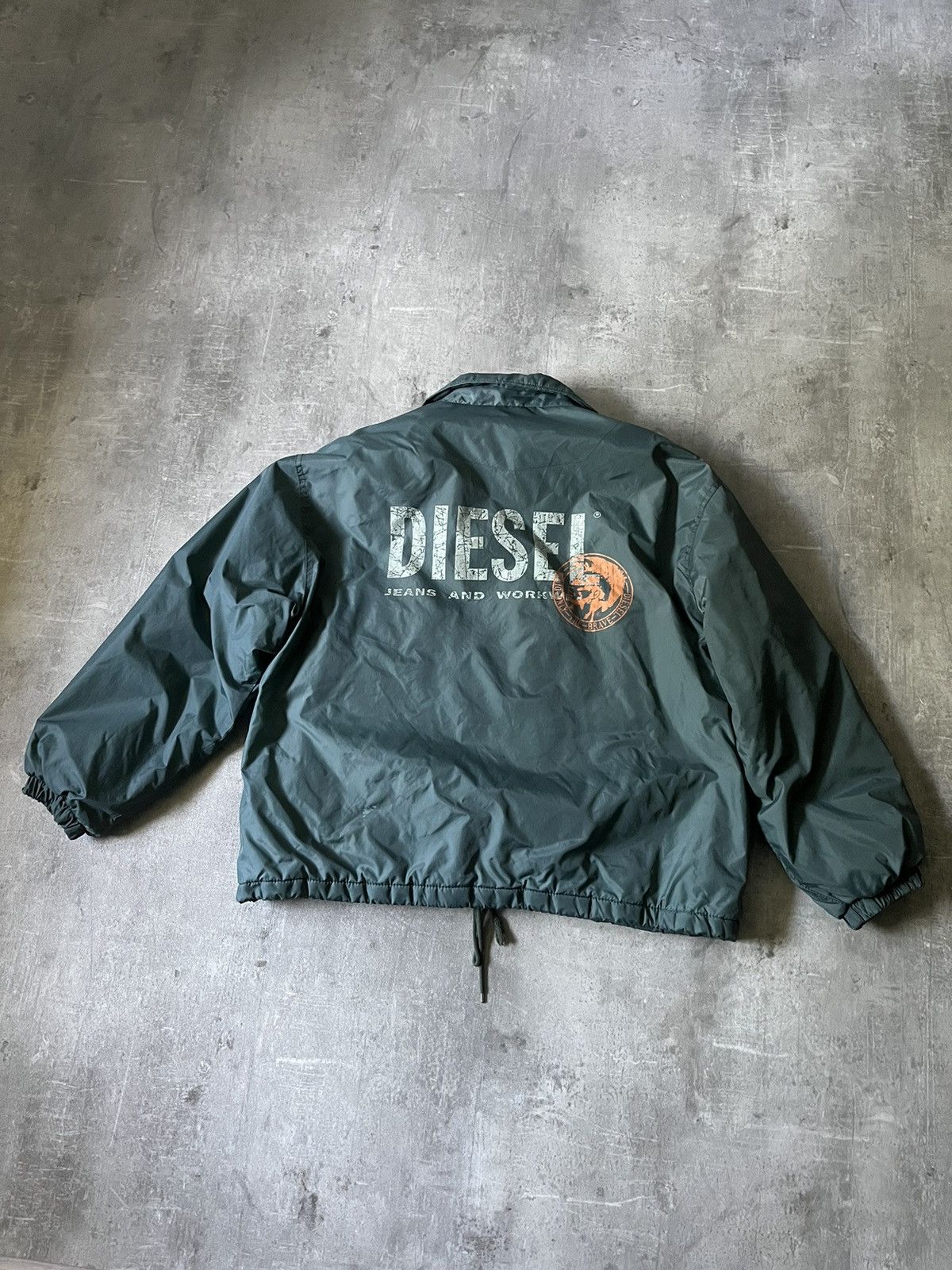 Diesel × Vintage Vintage Diesel bomber jacket big logo button up Size US S / EU 44-46 / 1 - 1 Thumbnail