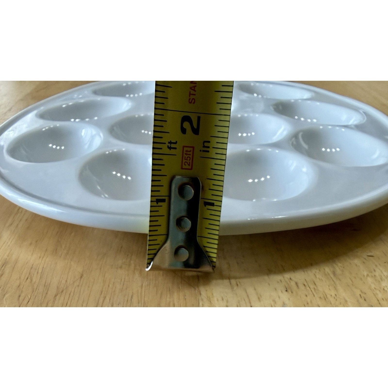 Other Bia Cordon Bleu Egg Dish White Deviled Egg Serving Plate Size ONE SIZE - 7 Thumbnail