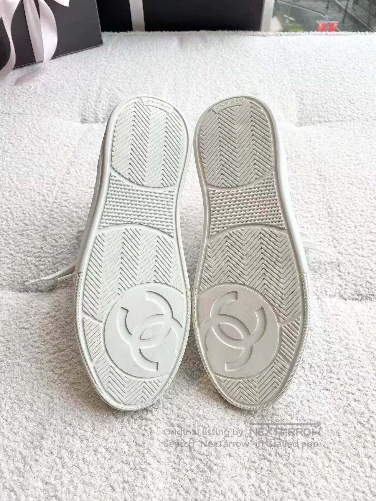 Chanel Chanel Double clogo high-top sneakers with round-toe laces Size US 7 / IT 37 - 6 Thumbnail